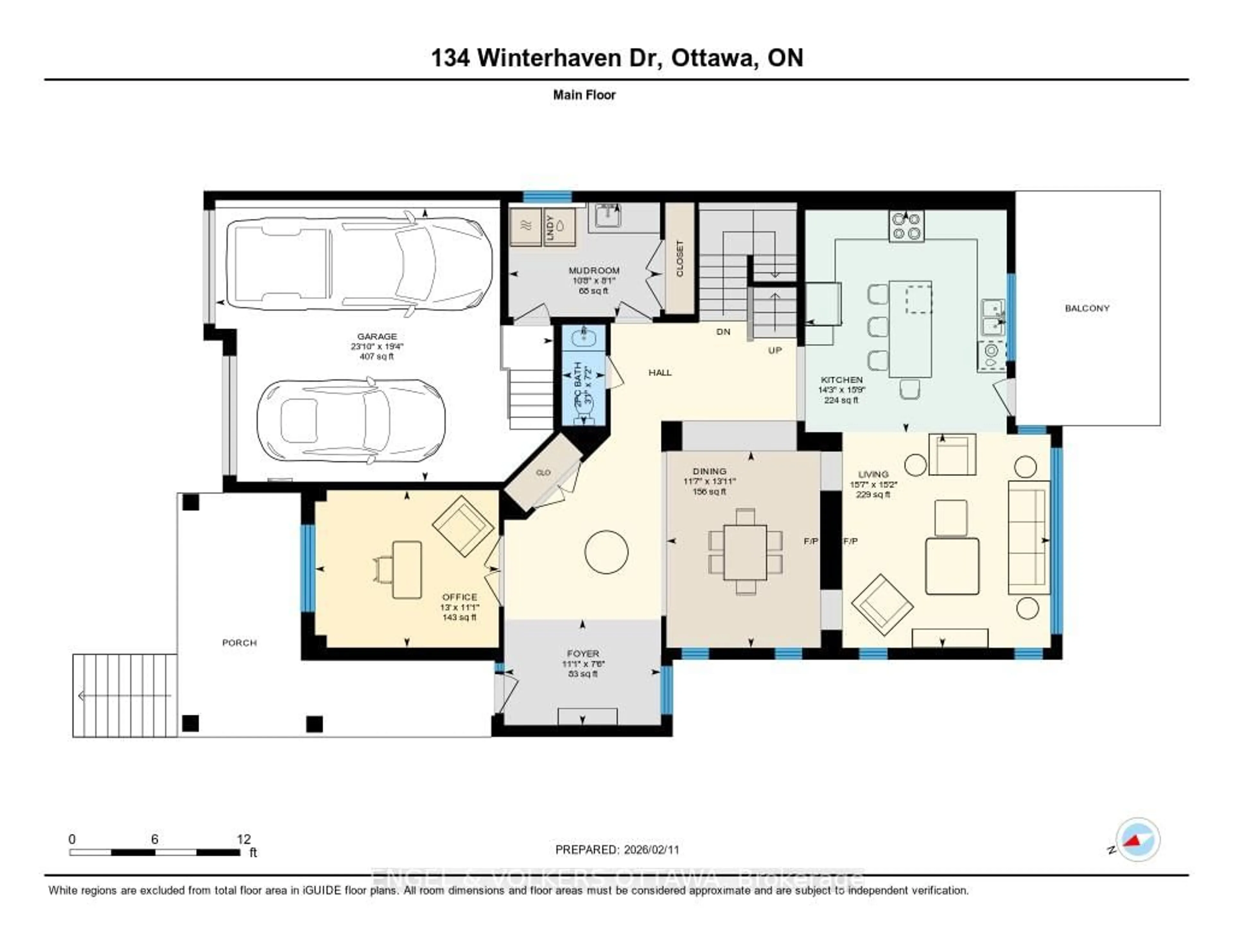 Floor plan for 134 Winterhaven Dr, Ottawa Ontario K1W 0H4