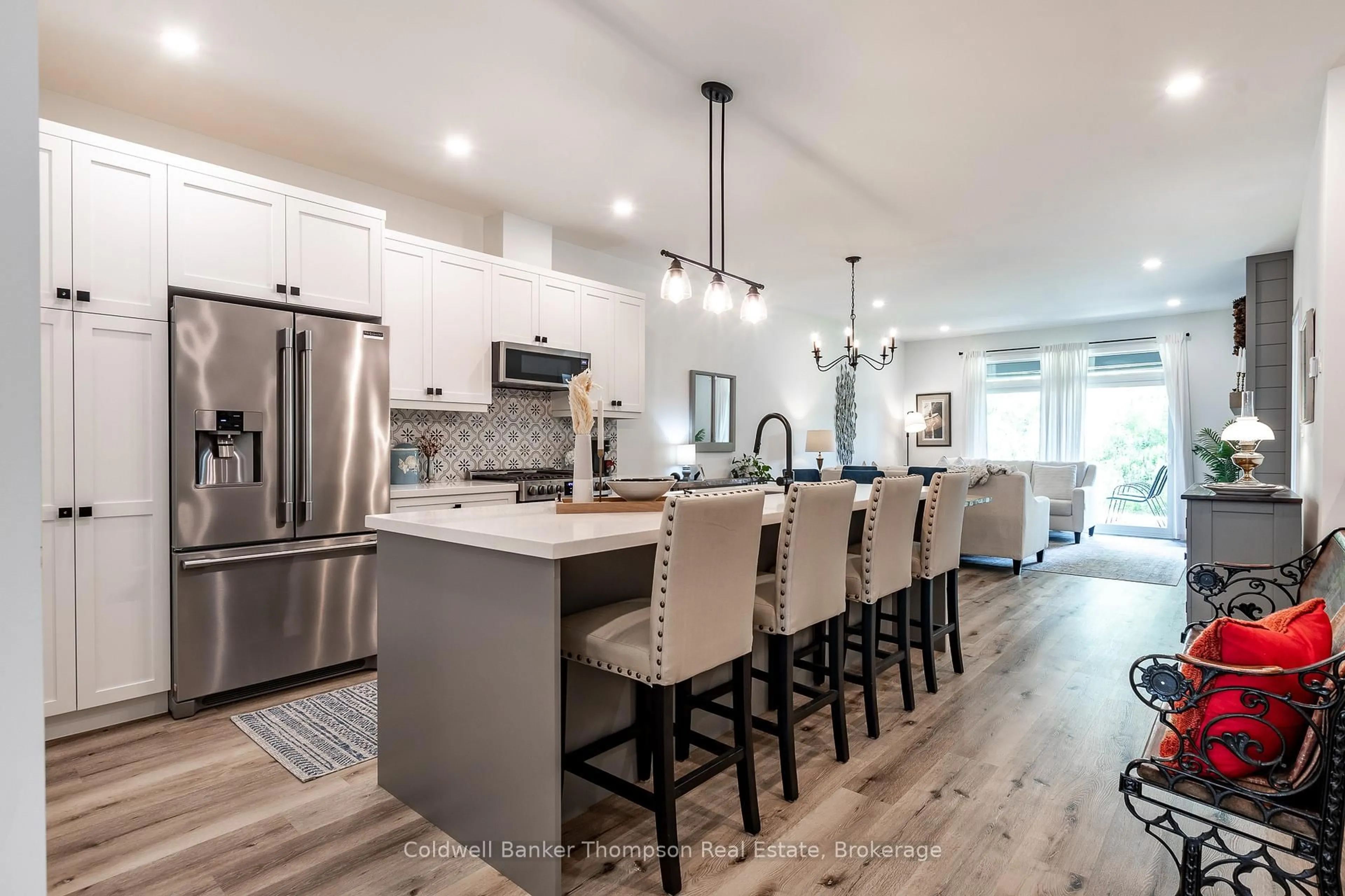 Open concept kitchen, ceramic/tile floor for 12 Blue Birch Lane, Huntsville Ontario P1H 0G4