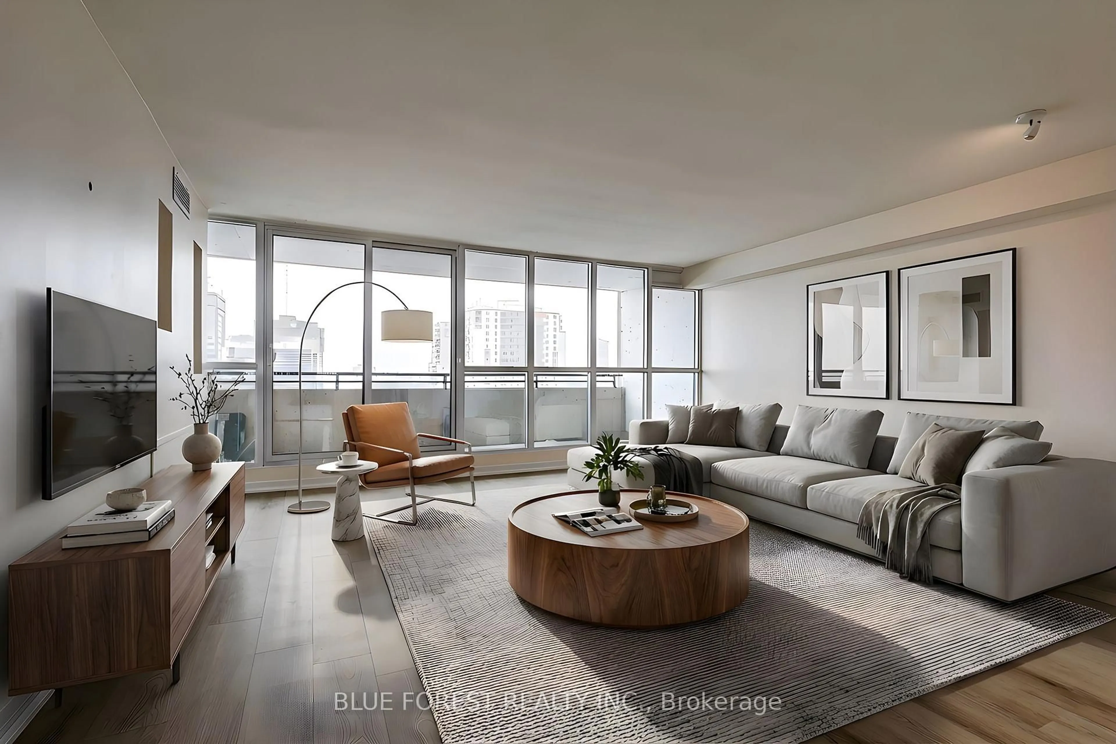 Living room with furniture, unknown for 389 Dundas St #1705, London East Ontario N6B 3L5