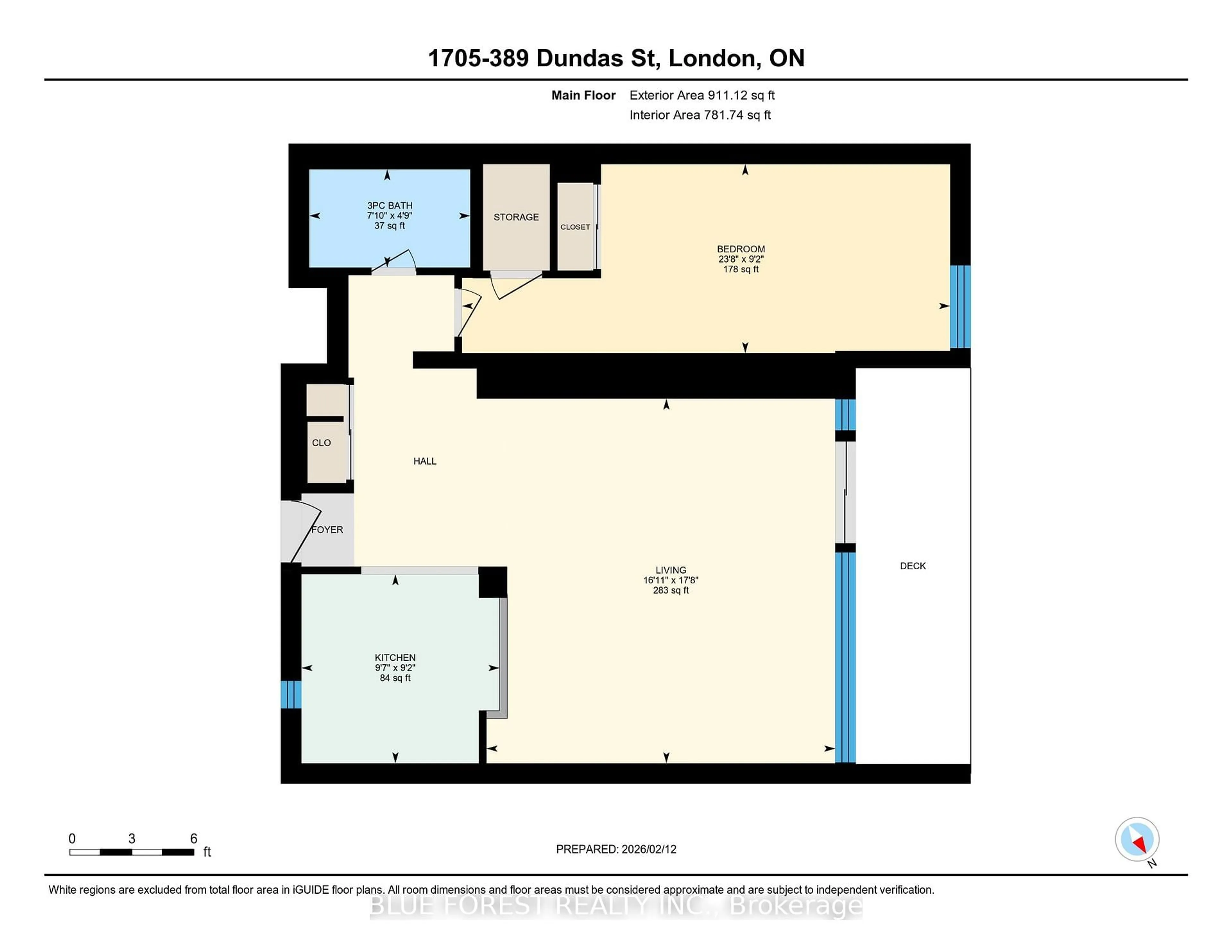 Floor plan for 389 Dundas St #1705, London East Ontario N6B 3L5