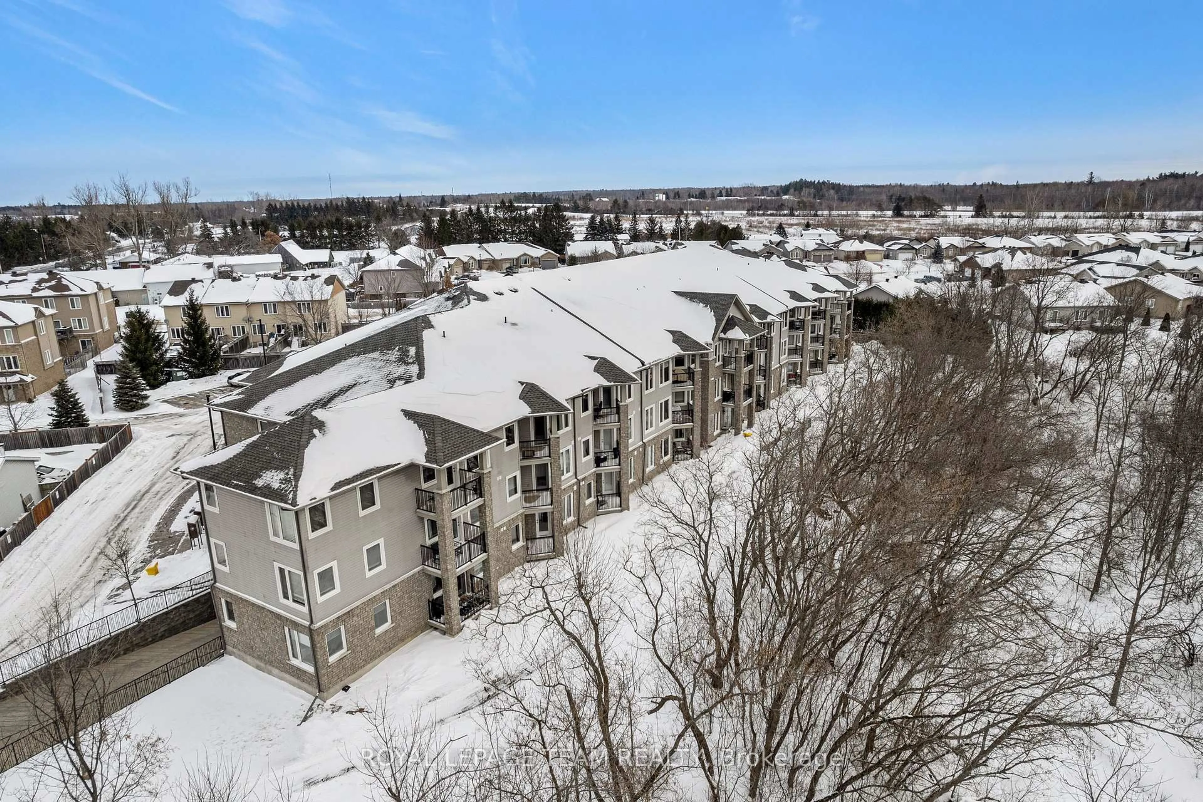 A pic from outside/outdoor area/front of a property/back of a property/a pic from drone, city buildings view from balcony for 398 Van Buren St #205, North Grenville Ontario K0G 1J0