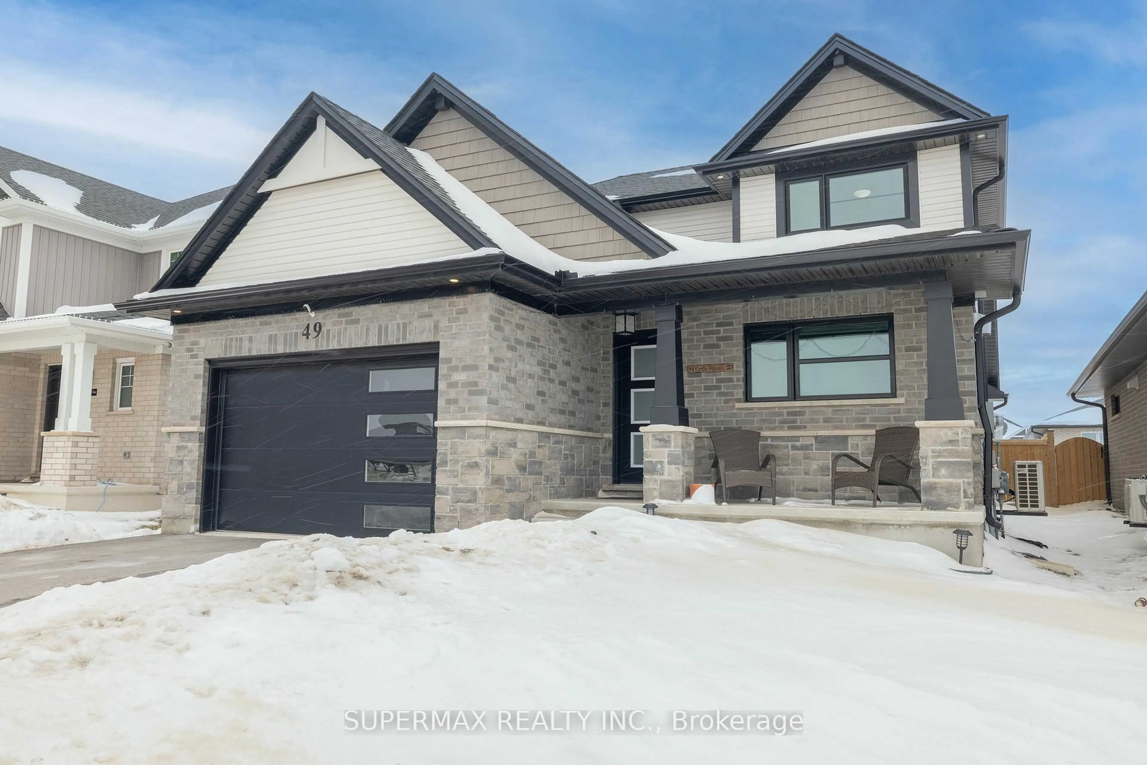 Home with brick exterior material, street for 49 Feathers Crossing, St. Thomas Ontario N5R 0M3