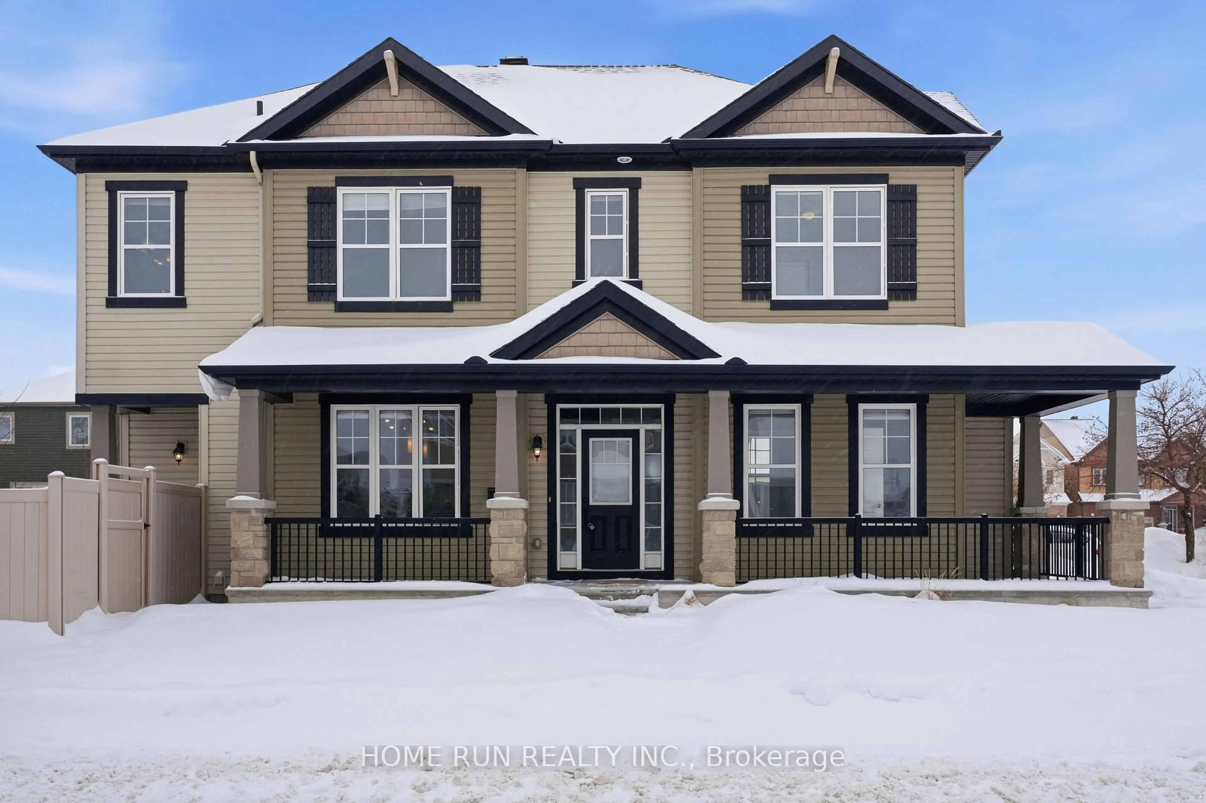 Home with vinyl exterior material, street for 156 Andre Audet Ave, Ottawa Ontario K2J 5Z2