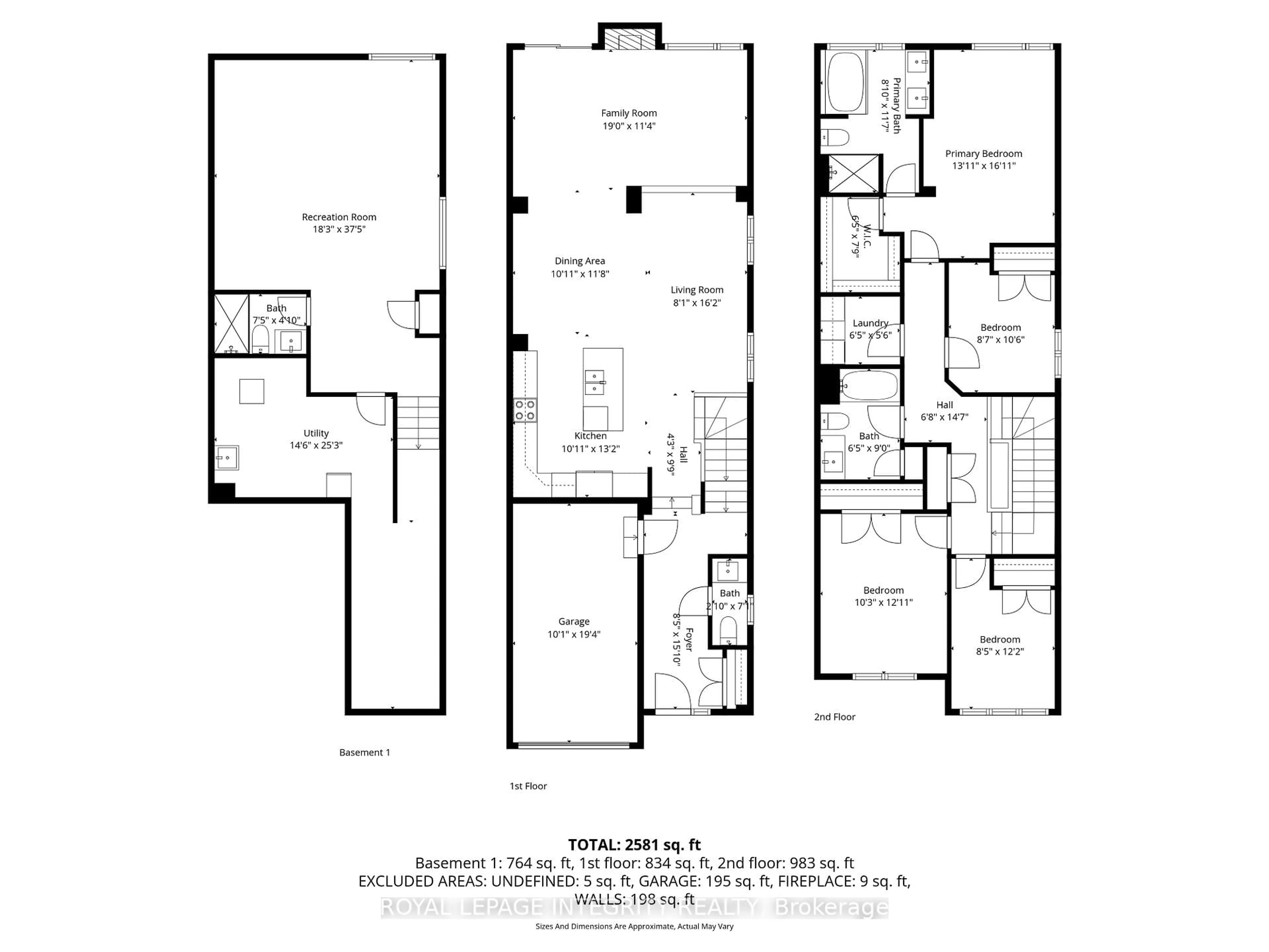 Floor plan for 674 Honeydew St, Ottawa Ontario K1X 0K5