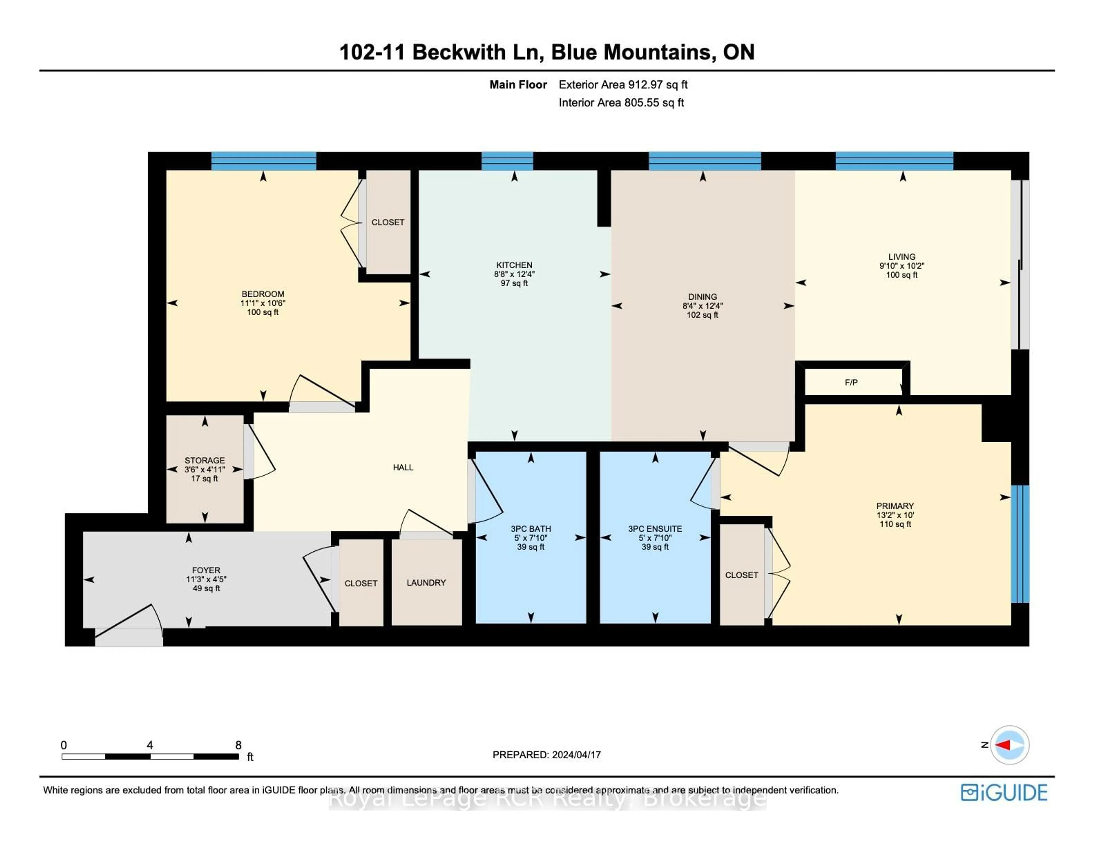 Floor plan for 11 Beckwith Lane #102, Blue Mountains Ontario L9Y 0C7