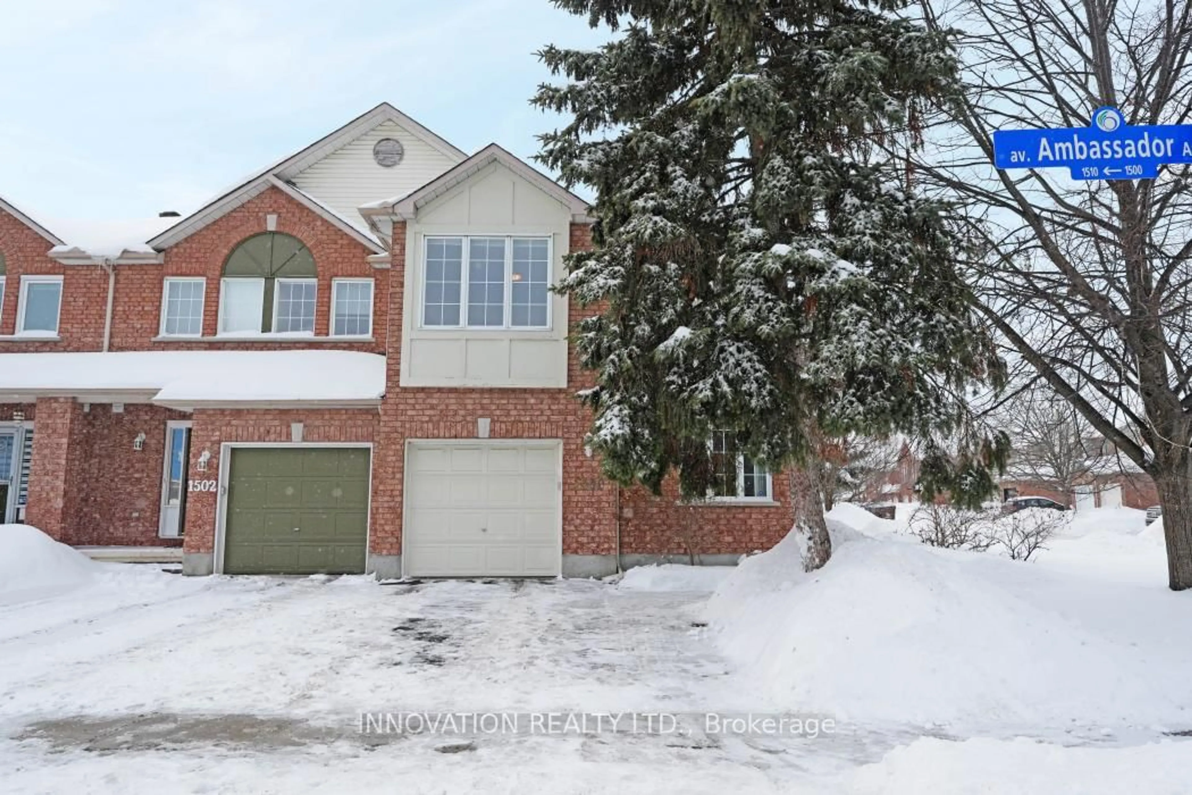 Home with brick exterior material, street for 1500 Ambassador Ave, Ottawa Ontario K1J 1G5