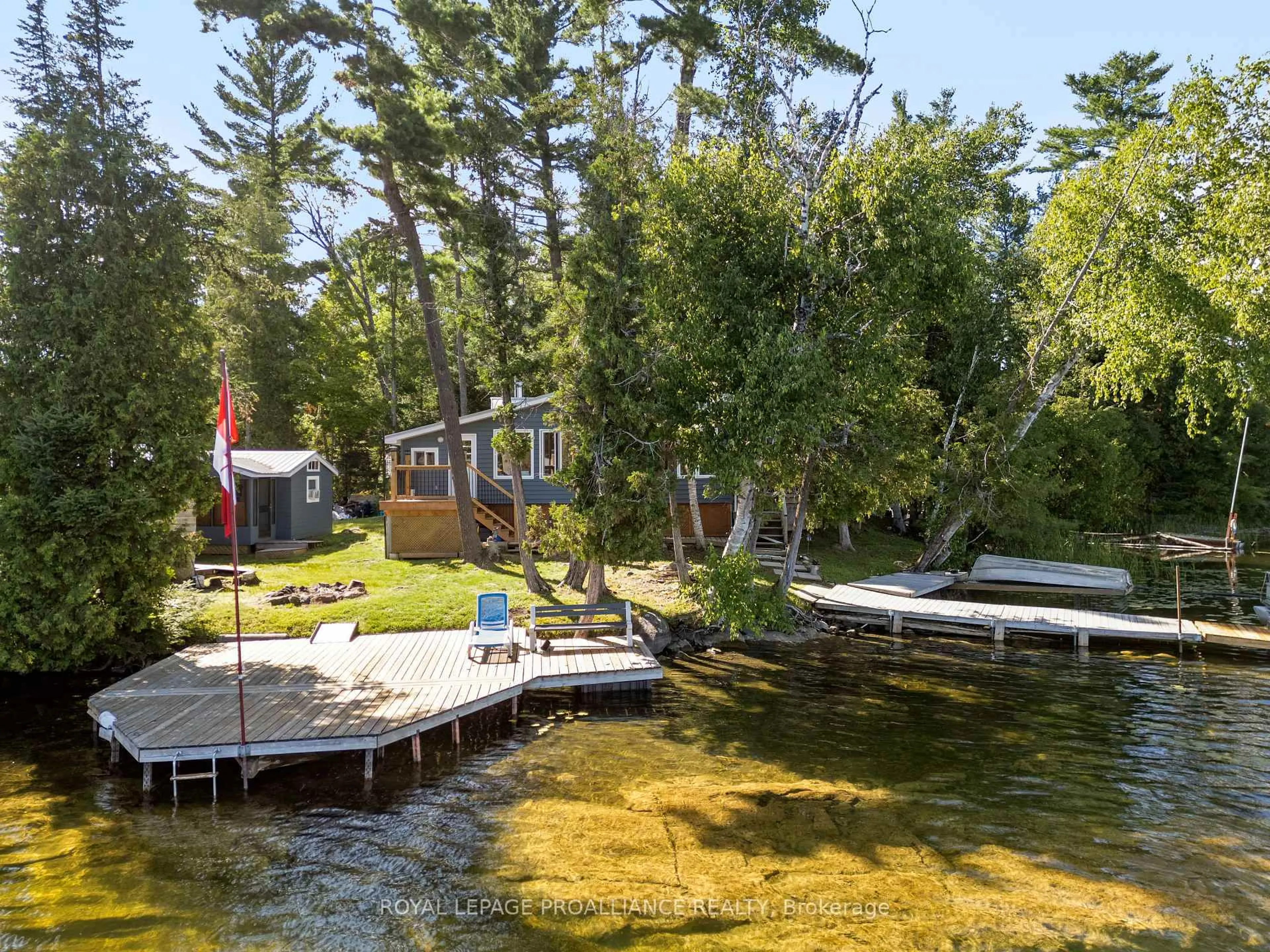 A pic from outside/outdoor area/front of a property/back of a property/a pic from drone, water/lake/river/ocean view for 5 Water - Gunter Lake, Hastings Ontario K0L 1W0