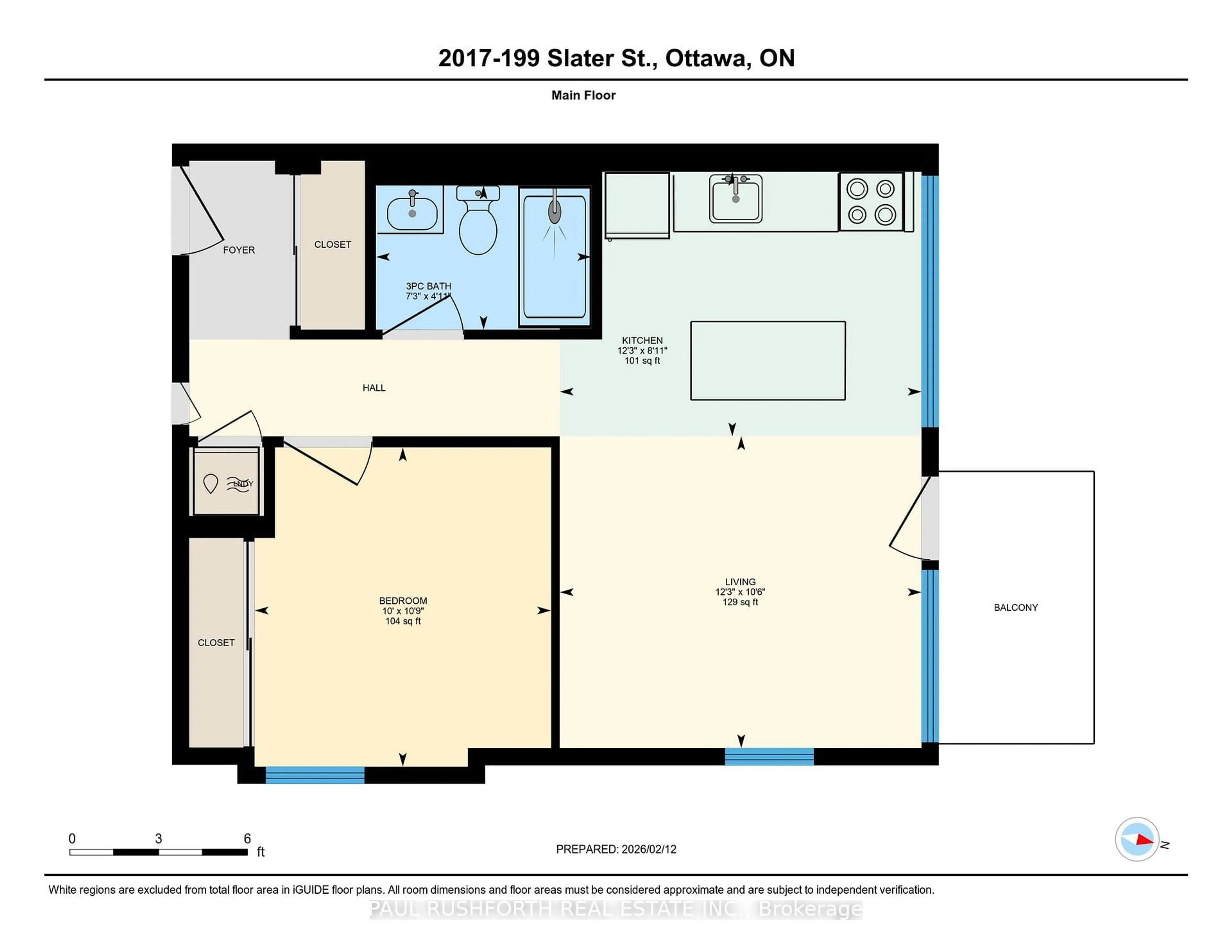 Floor plan for 199 Slater St #2017, Ottawa Ontario K1P 0A6