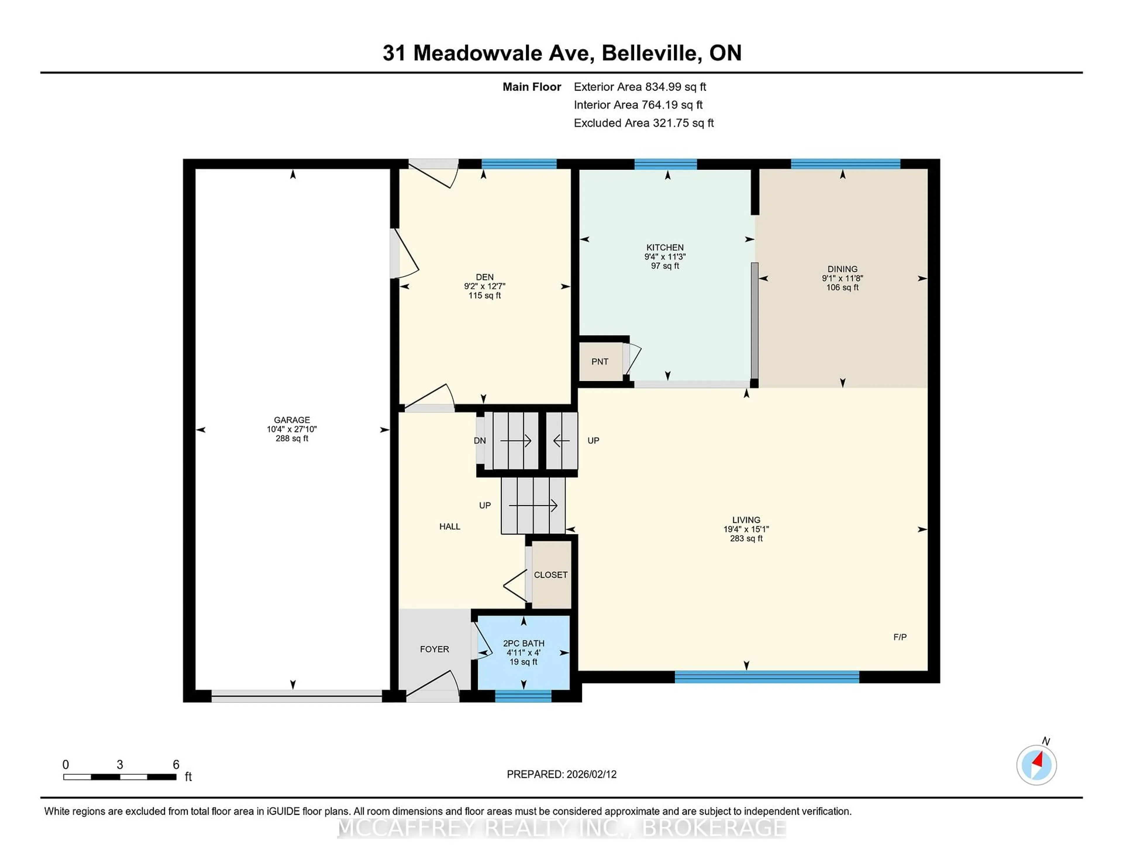 Floor plan for 31 Meadowvale Ave, Belleville Ontario K8N 4N7