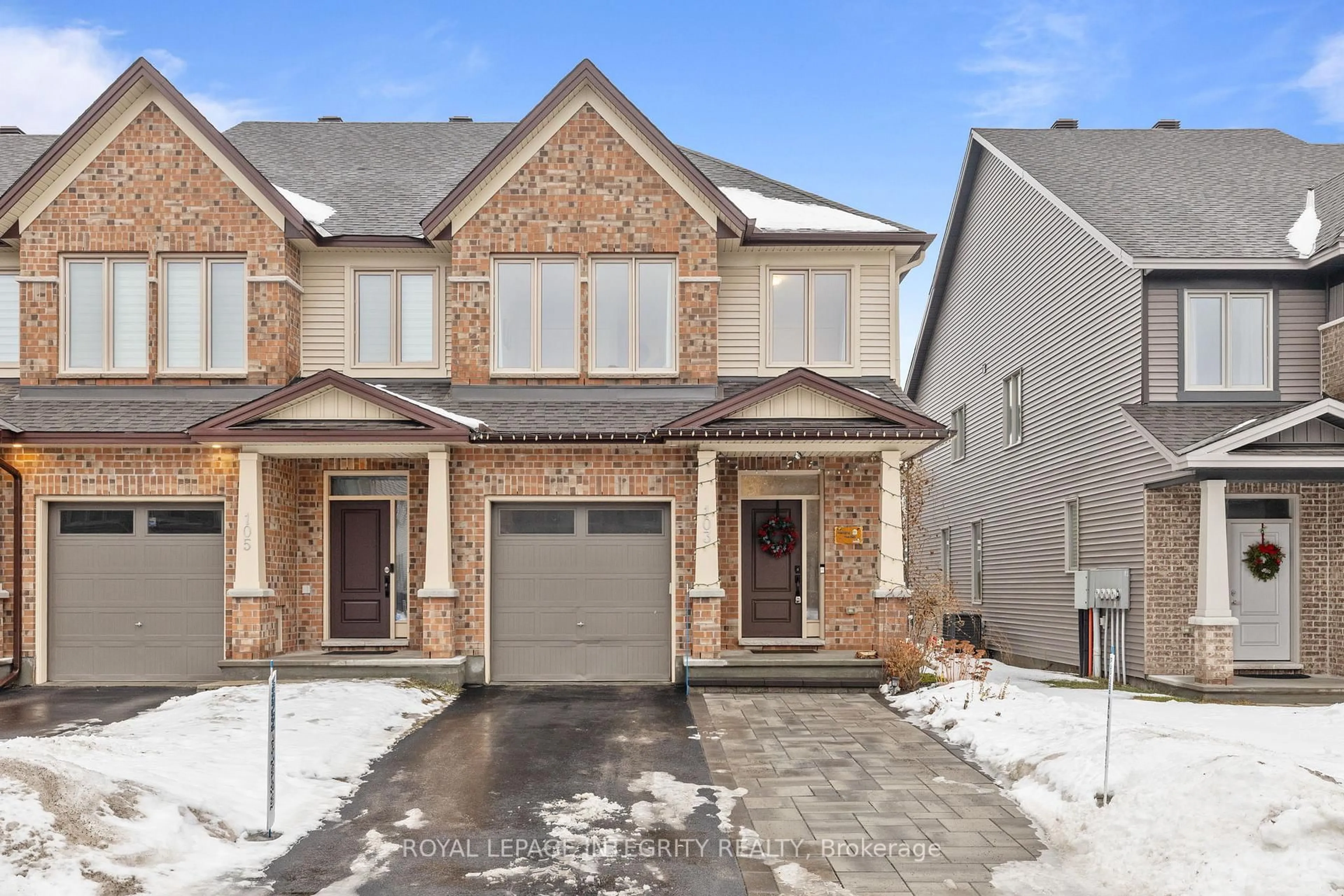 Home with brick exterior material, street for 103 Nepeta Cres, Ottawa Ontario K1T 0S5