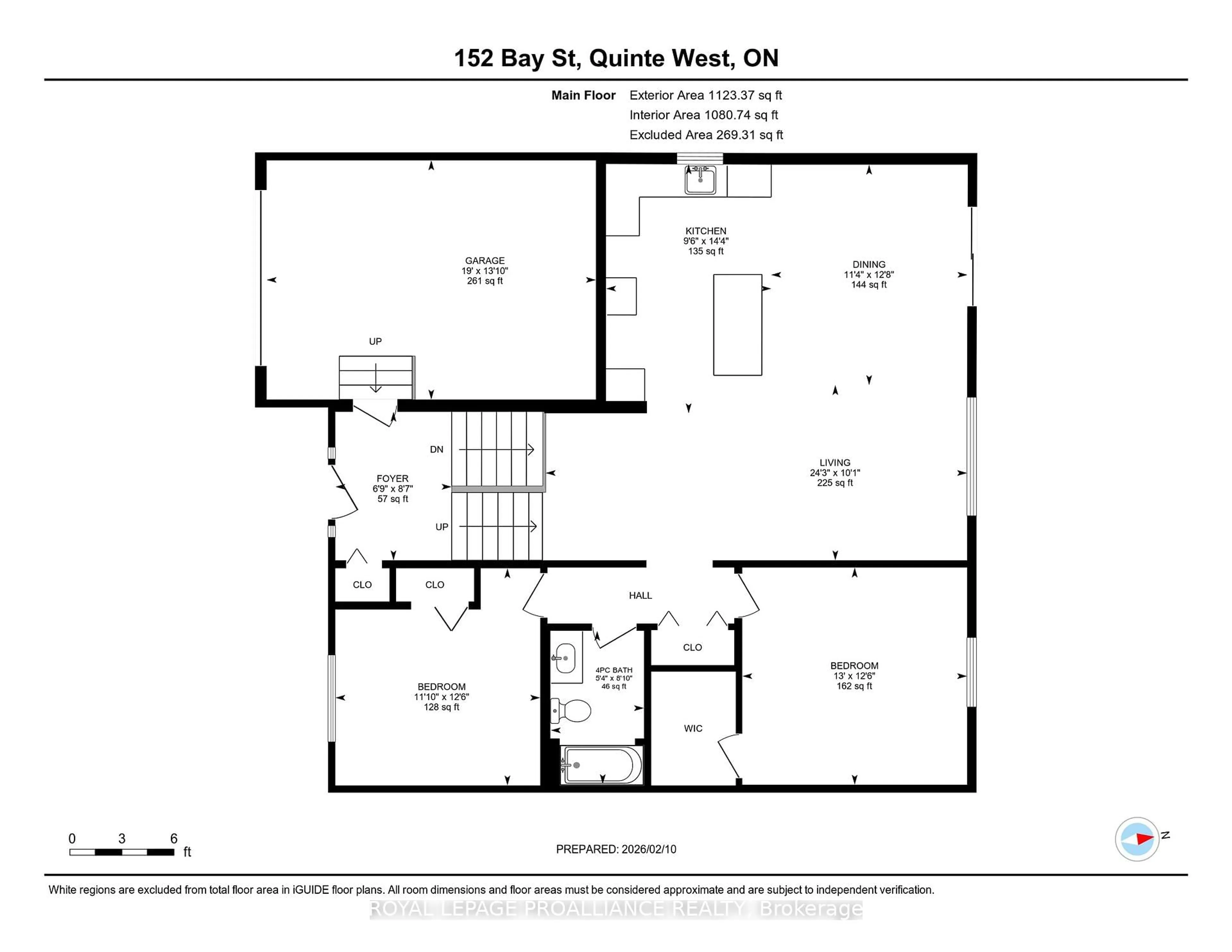 Floor plan for 152 Bay St, Quinte West Ontario K8V 1H8