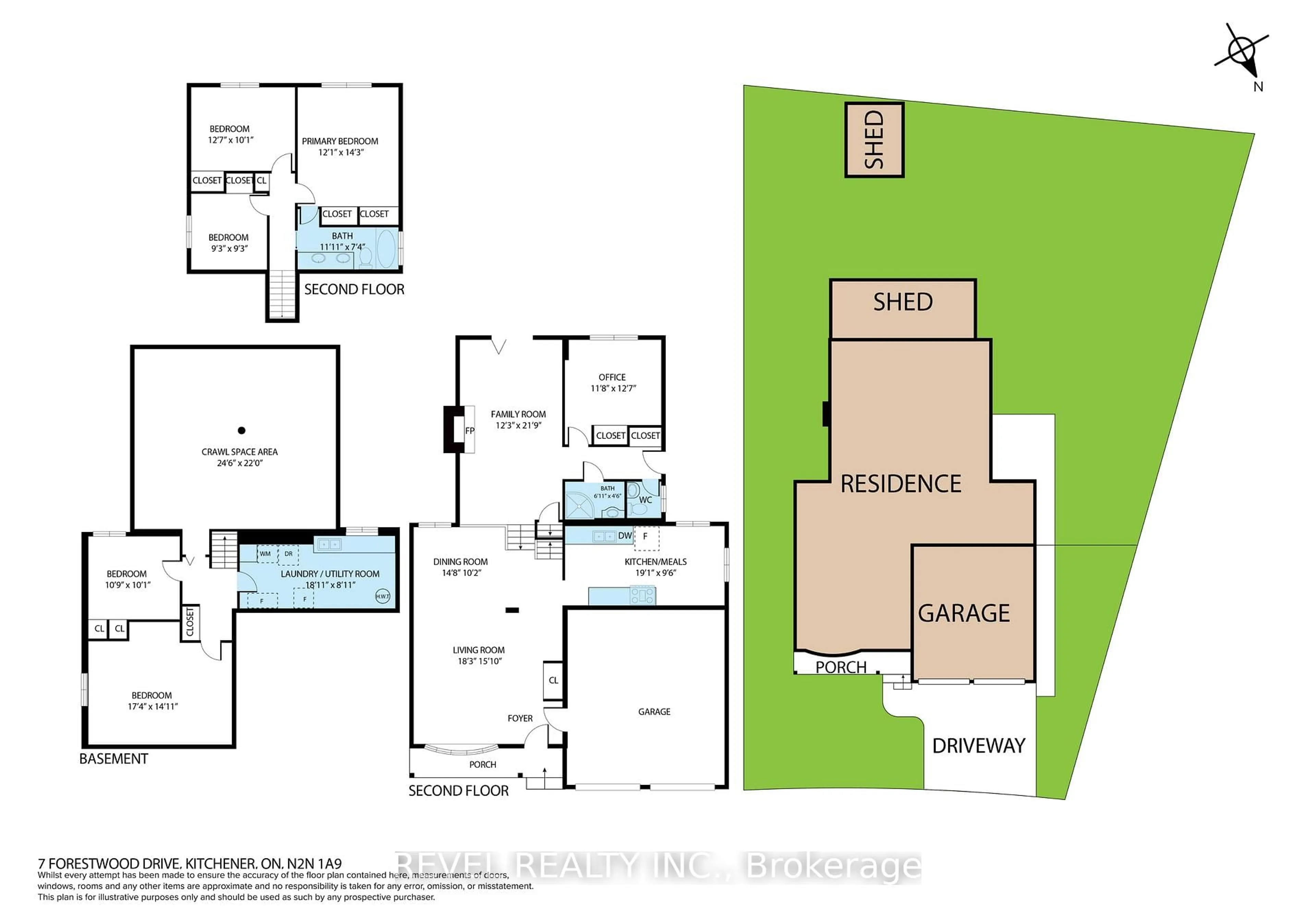 Floor plan for 7 Forestwood Dr, Kitchener Ontario N2N 1A9