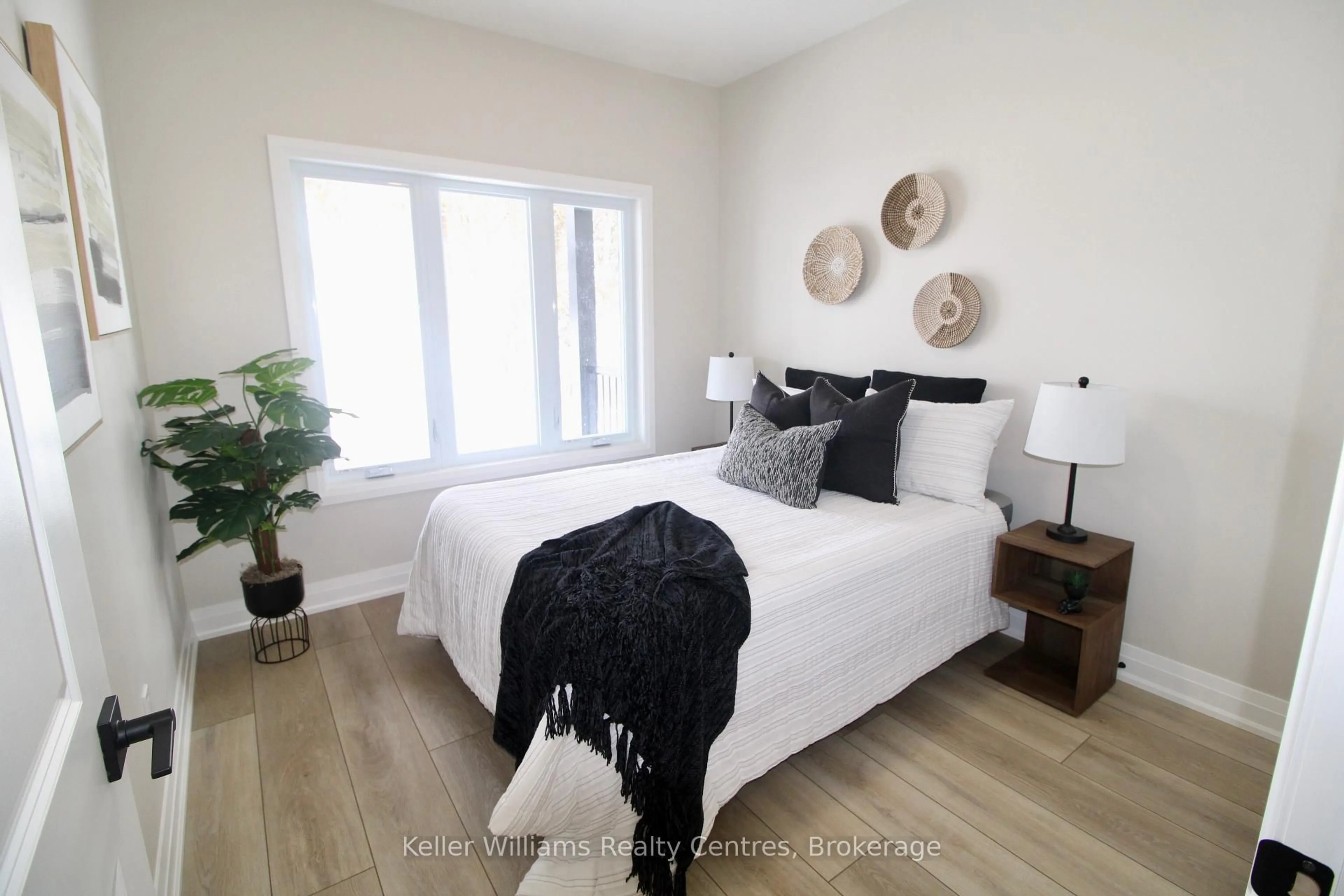 Bedroom with bed, wood/laminate floor for 463 Durham Rd, West Grey Ontario N0G 1R0