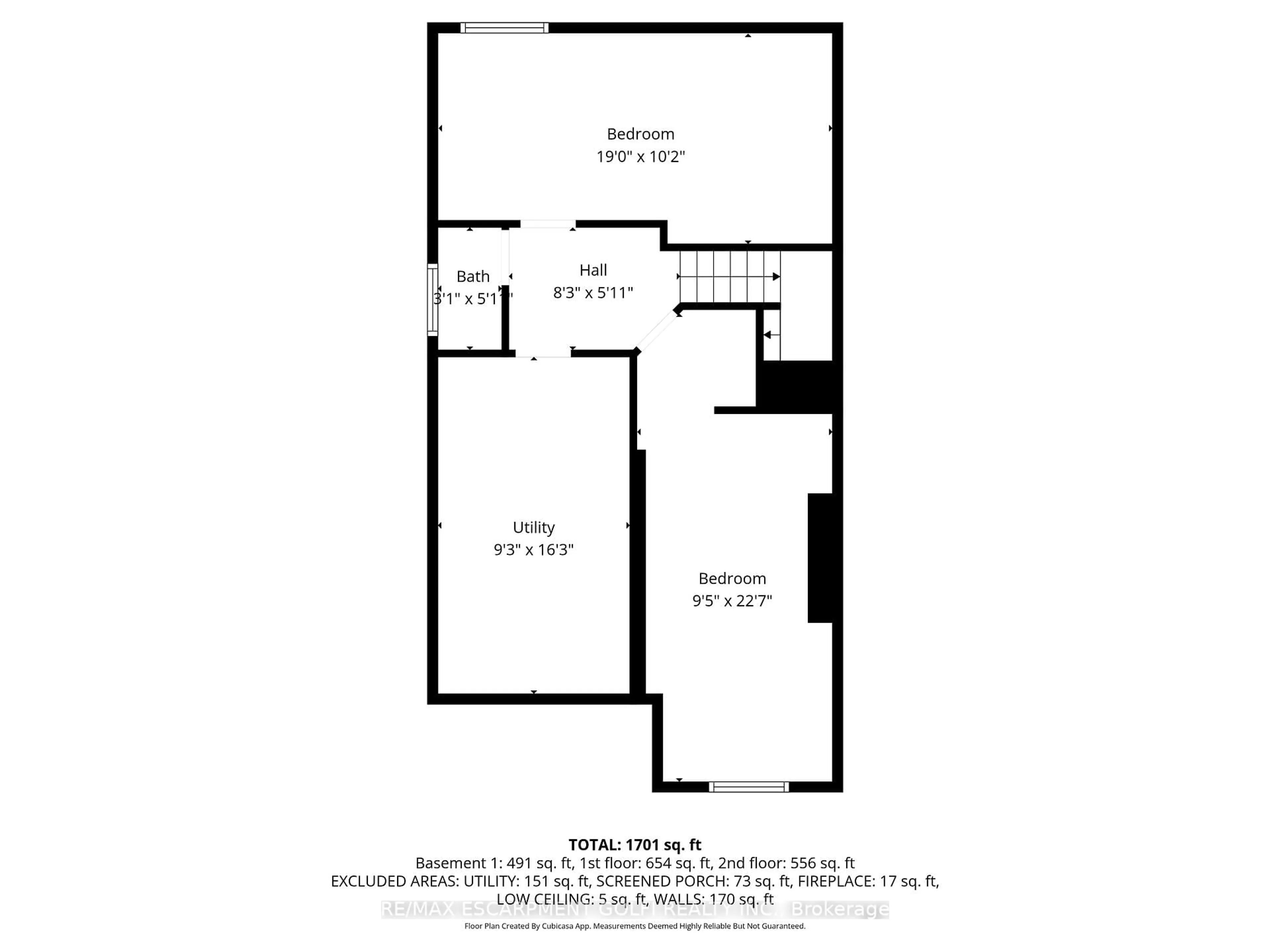 Floor plan for 67 Sterling St, Hamilton Ontario L8S 4H9