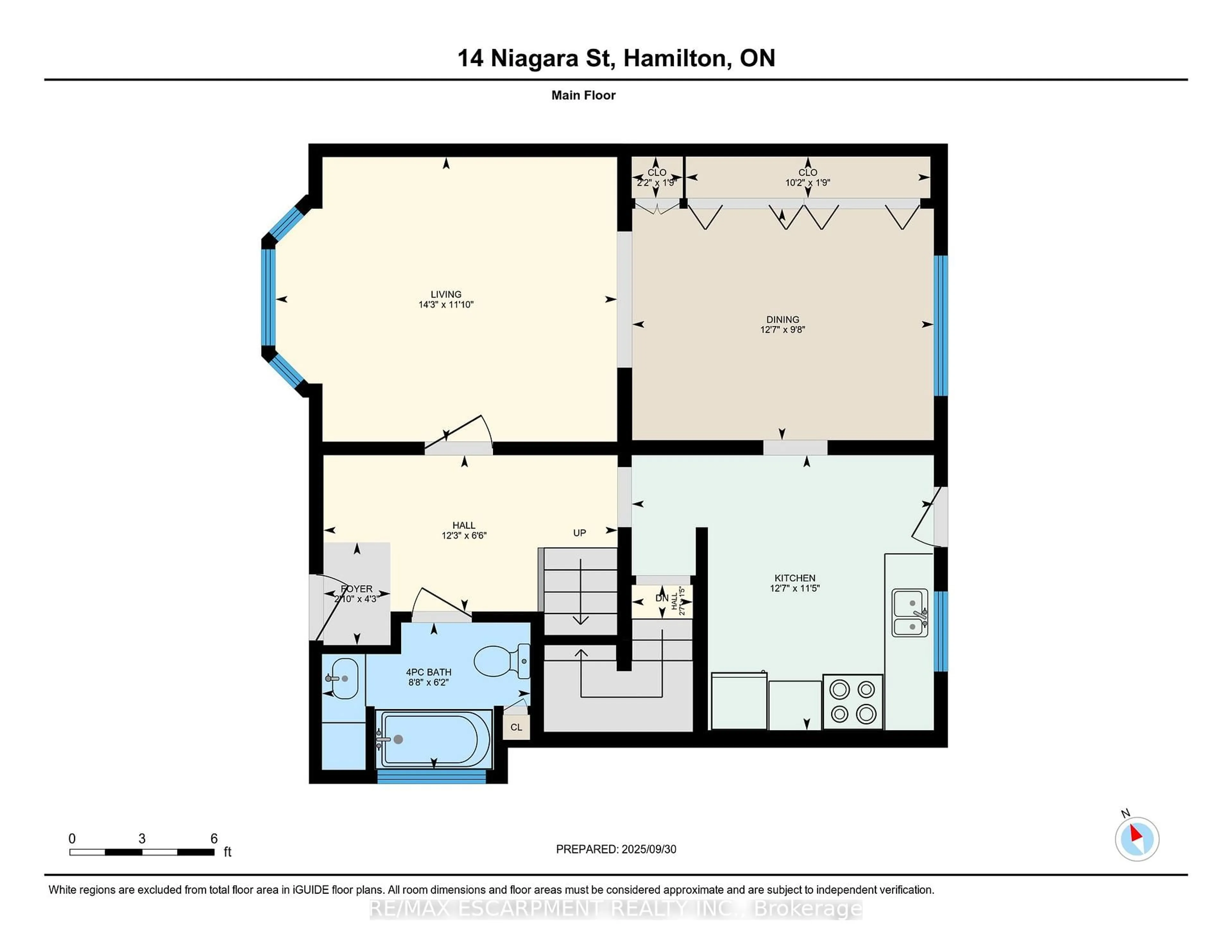 Floor plan for 14 Niagara St, Hamilton Ontario L8L 6A2