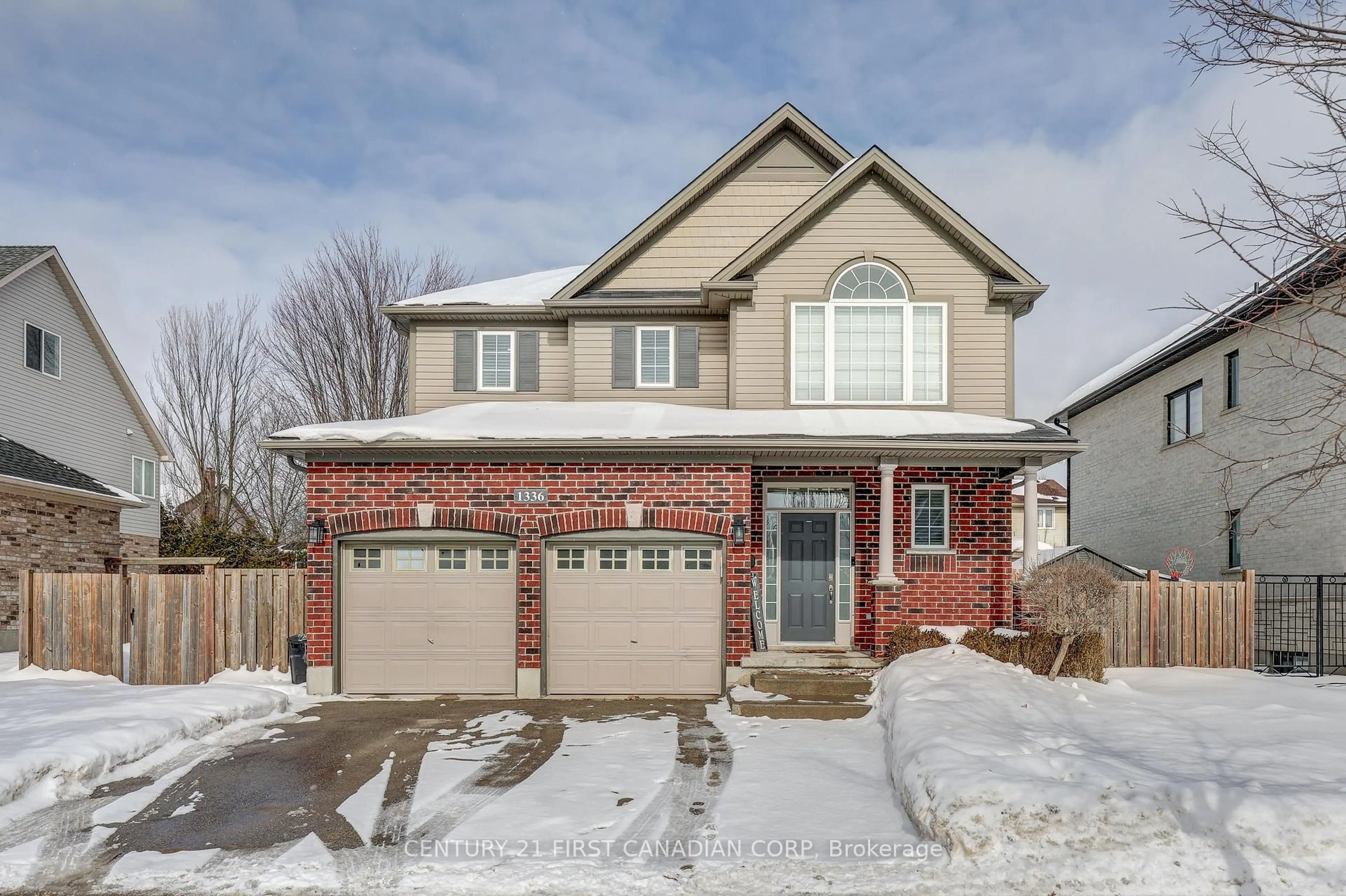 Home with brick exterior material, street for 1336 BIRCHWOOD Dr, London South Ontario N6K 4Y5