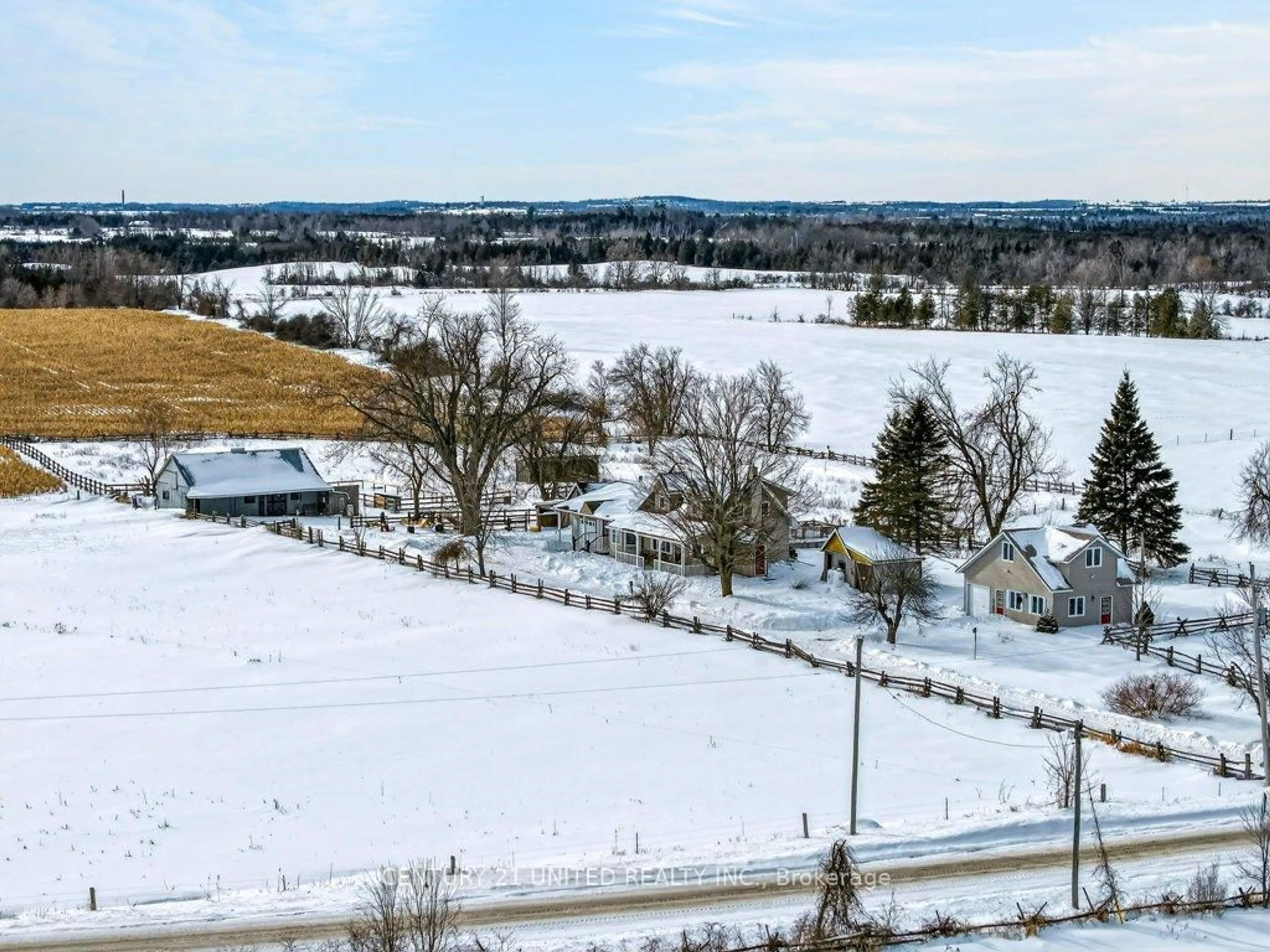 A pic from outside/outdoor area/front of a property/back of a property/a pic from drone, water/lake/river/ocean view for 1074 First Line, Douro-Dummer Ontario K0L 3A0