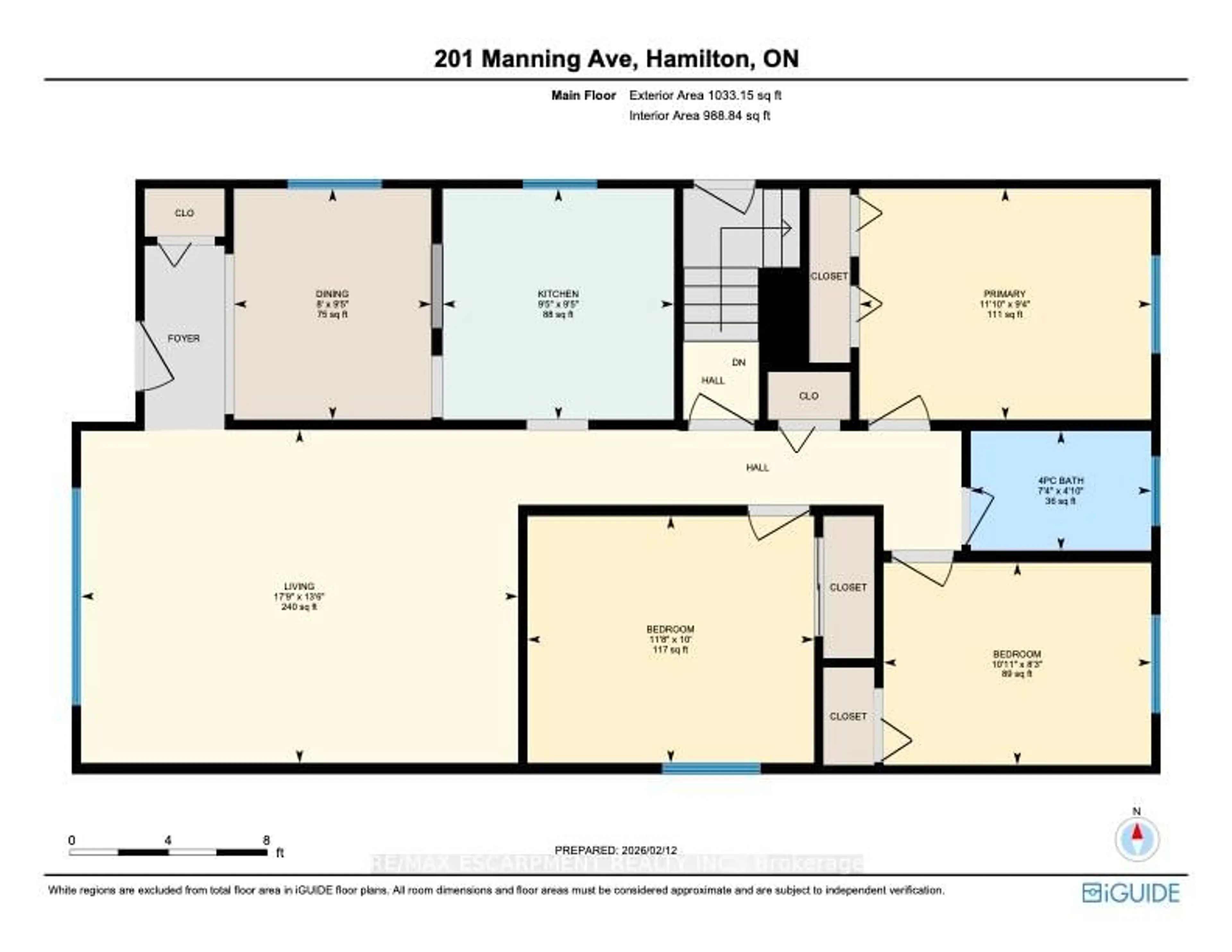 Floor plan for 201 Manning Ave, Hamilton Ontario L9A 3G3