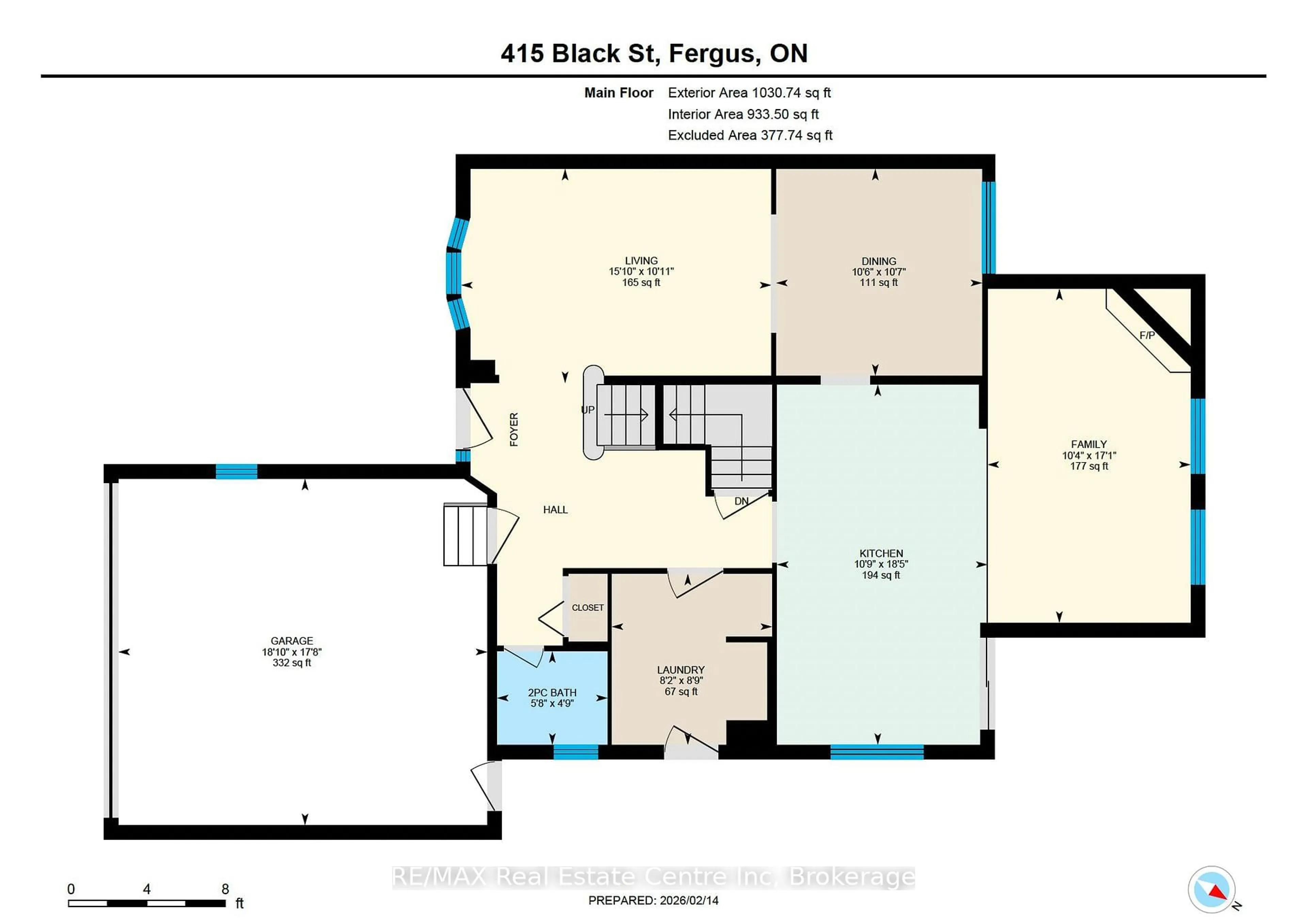 Floor plan for 415 Black St, Centre Wellington Ontario N1M 3M7