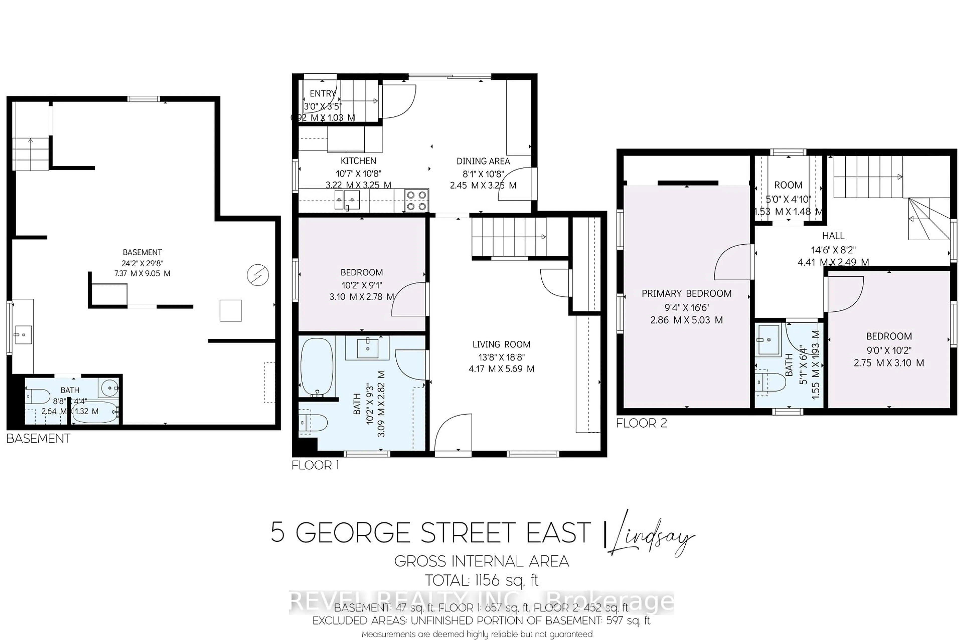 Floor plan for 5 George St, Kawartha Lakes Ontario K9V 1W2