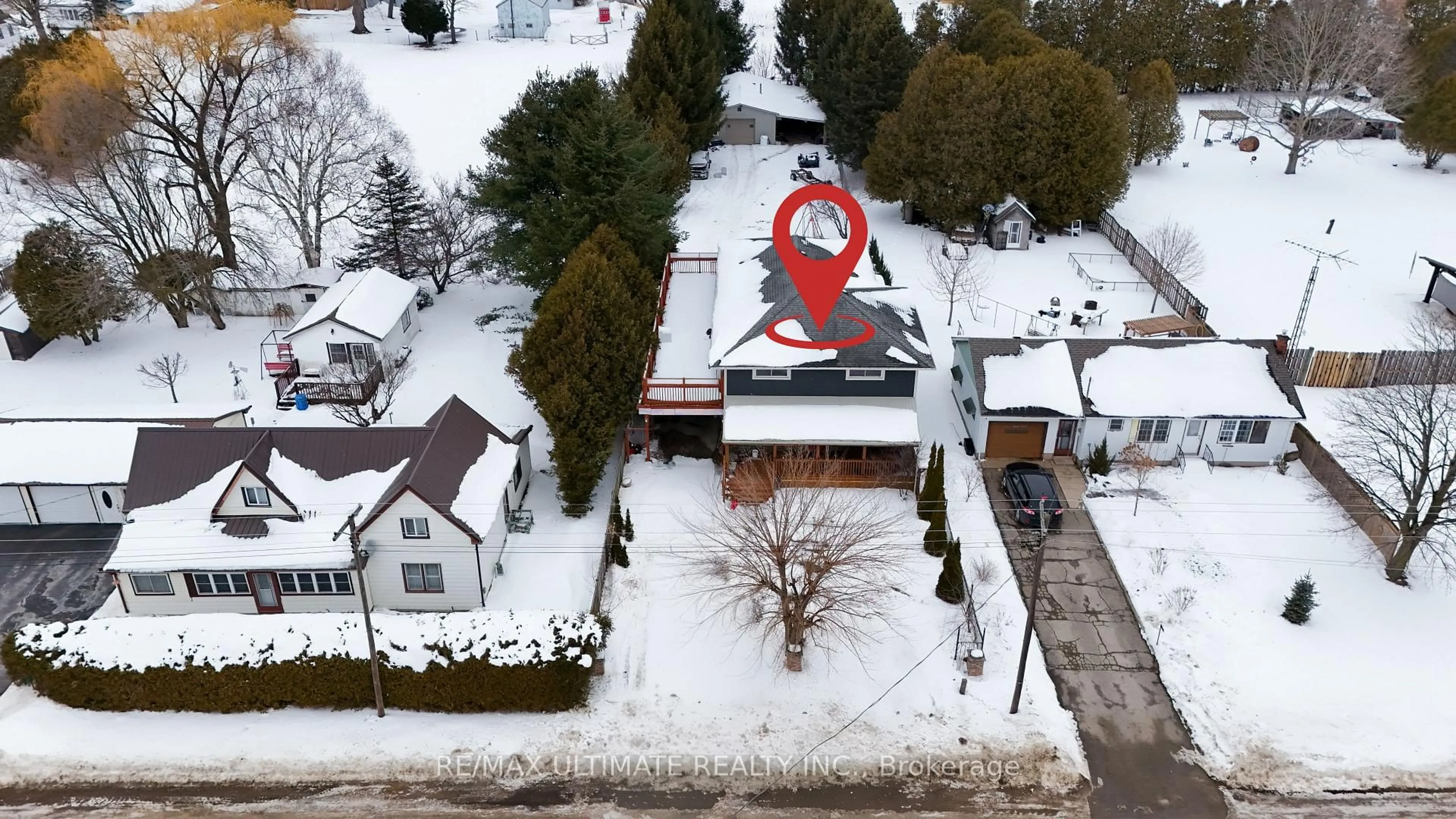 A pic from outside/outdoor area/front of a property/back of a property/a pic from drone, street for 13 Norfolk County Road 21 St, Norfolk Ontario N0E 1G0