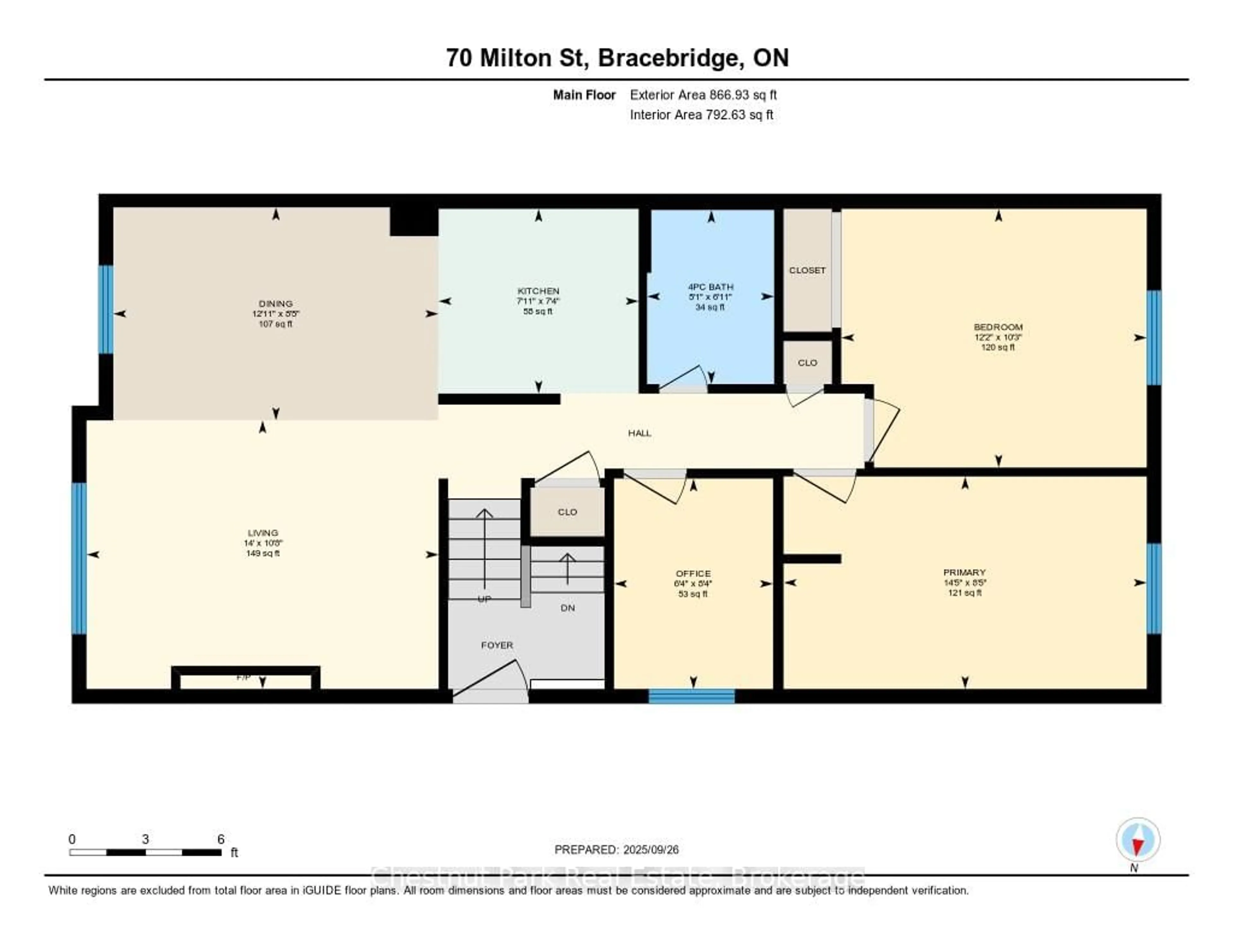 Floor plan for 70 Milton St, Bracebridge Ontario P1L 1G9