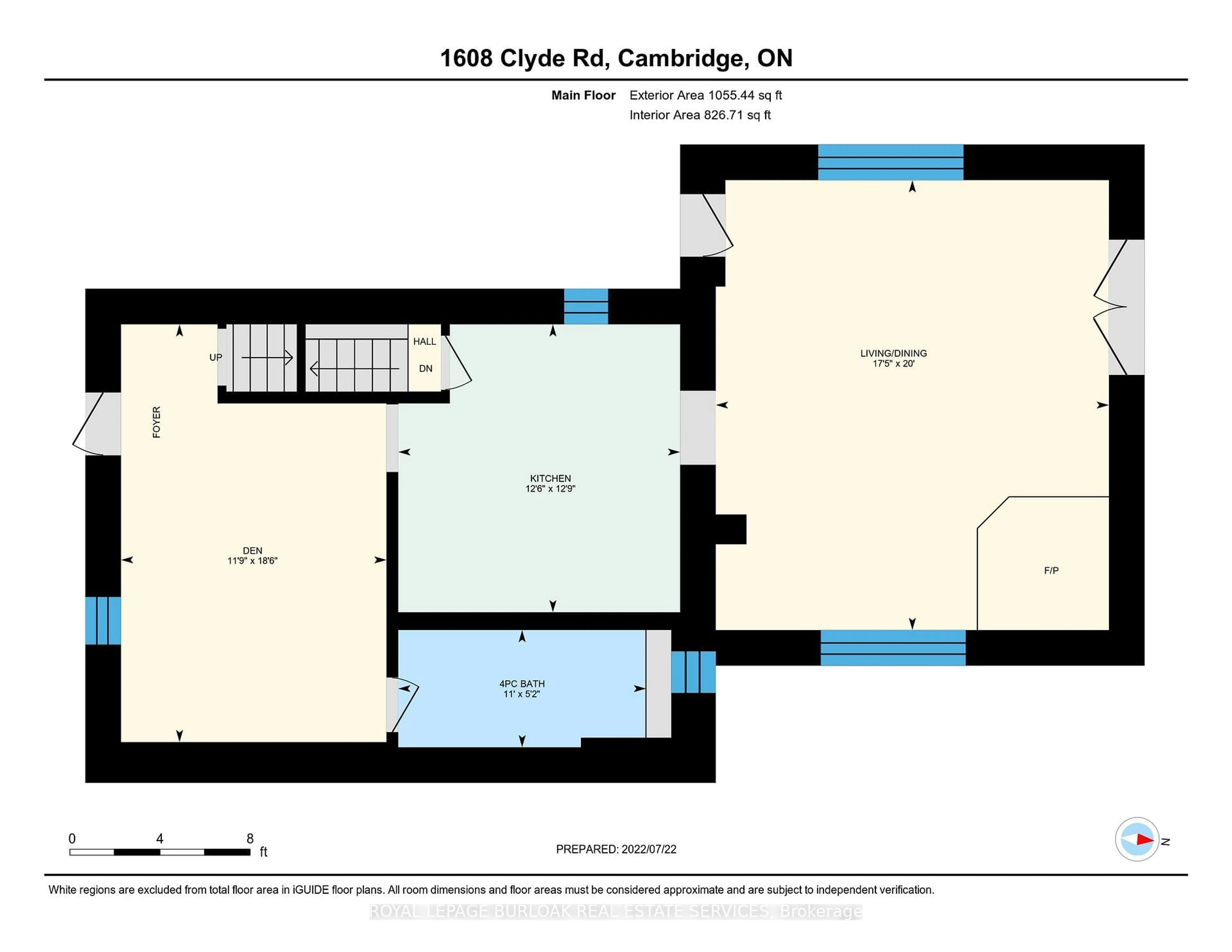 Floor plan for 1608 Clyde Rd, Cambridge Ontario N1R 5S7
