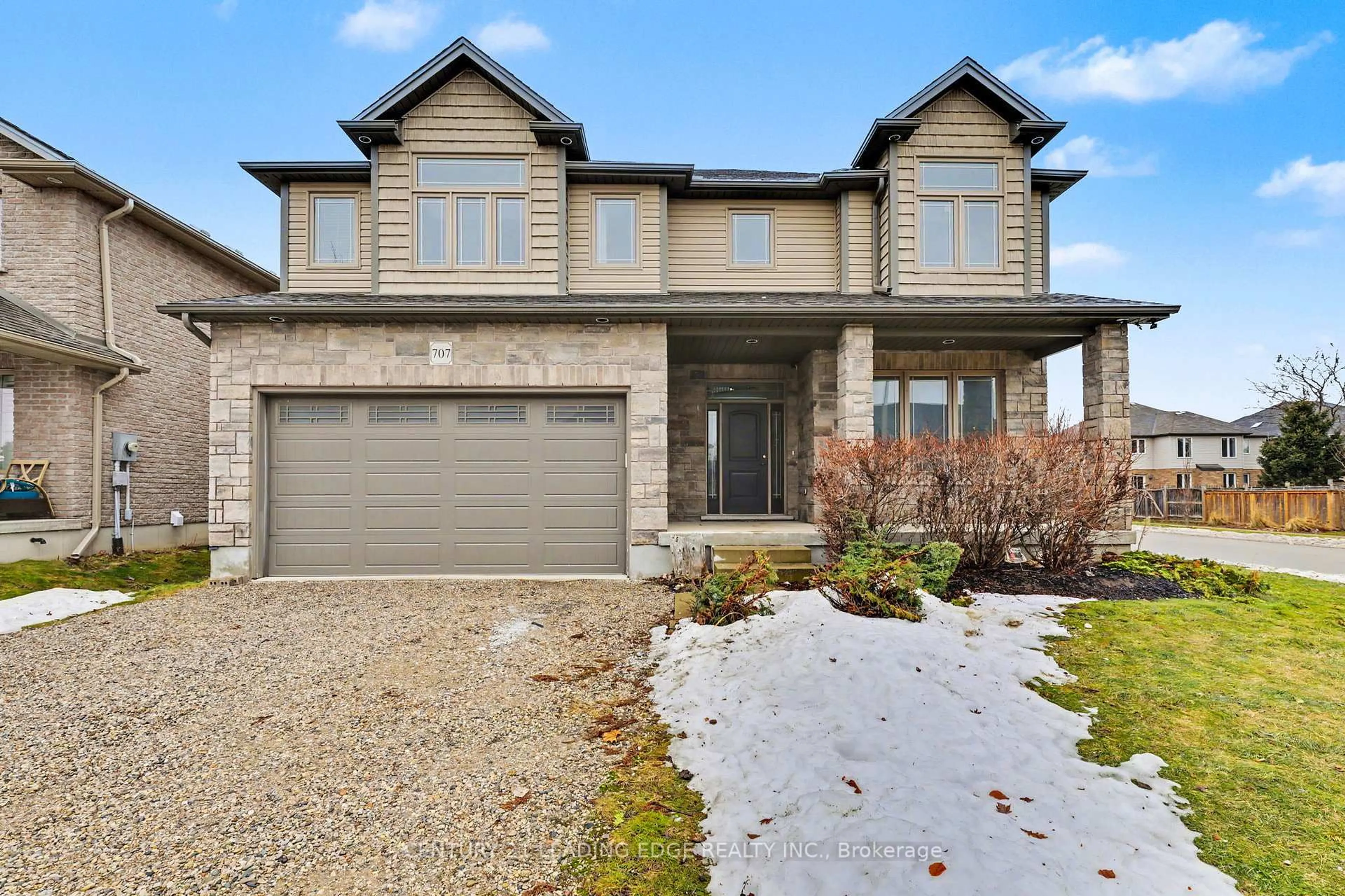 Home with brick exterior material, street for 707 Halifax Rd, Woodstock Ontario N4T 0C5