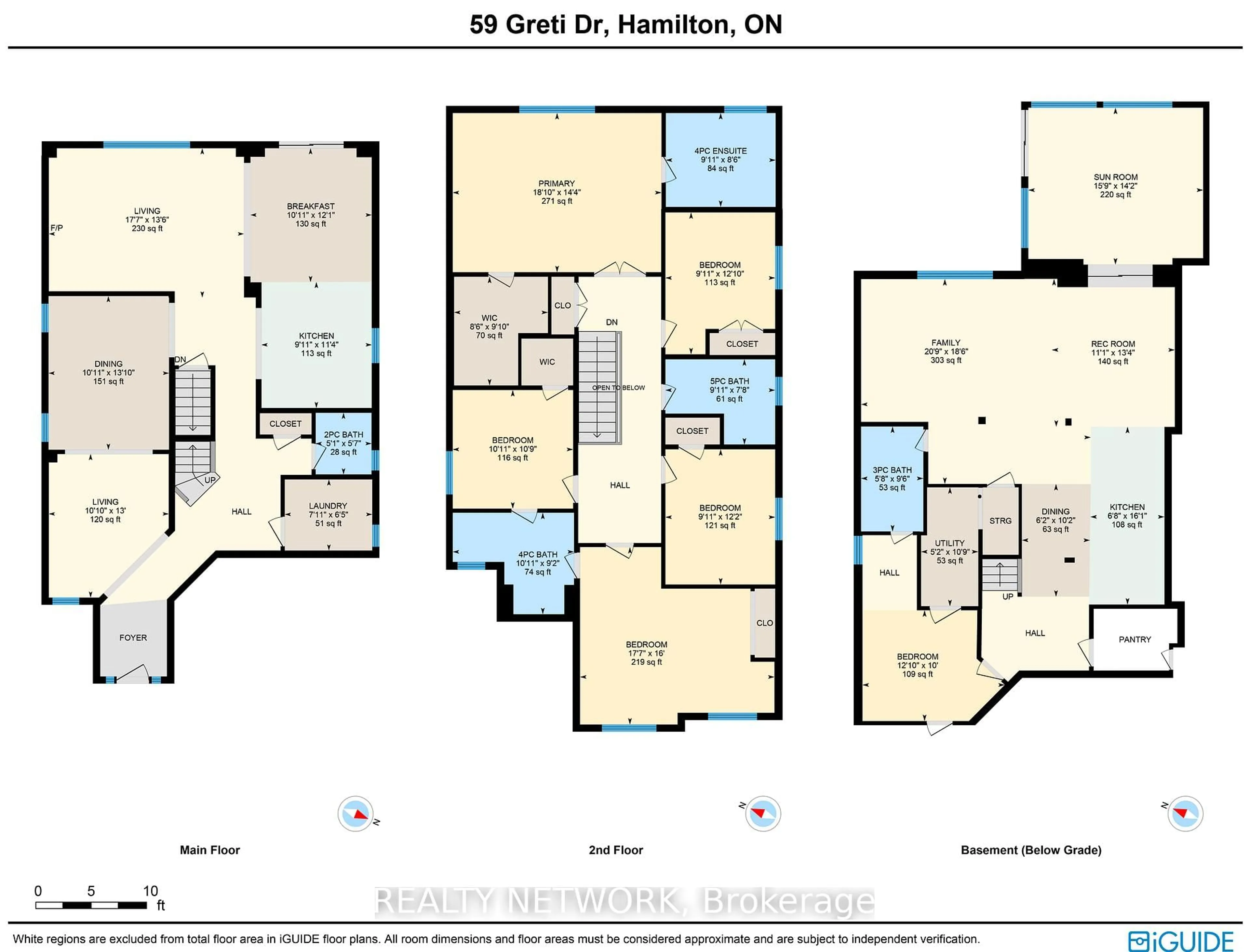 Floor plan for 59 Greti Dr, Hamilton Ontario L9B 0E3