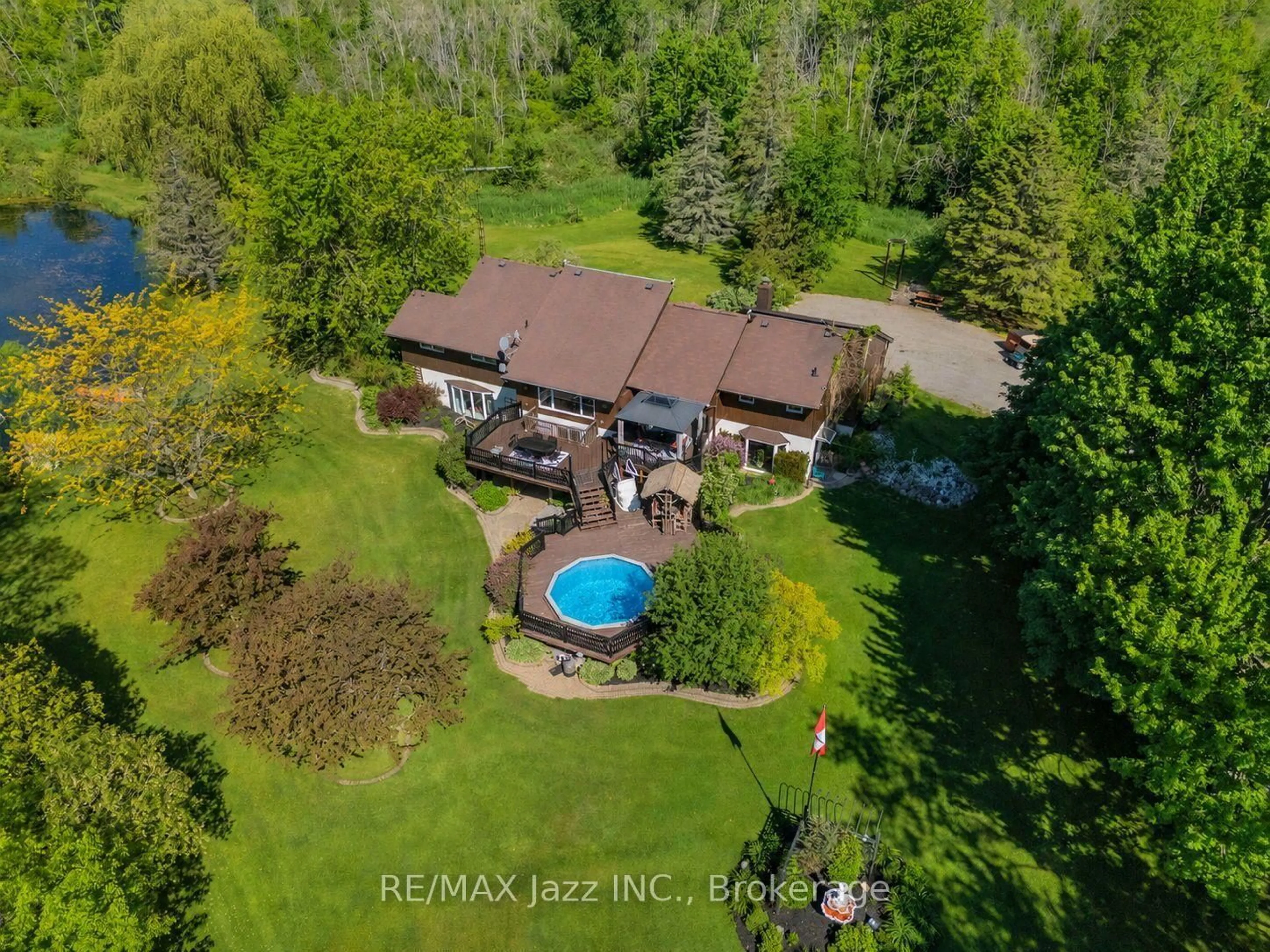 A pic from outside/outdoor area/front of a property/back of a property/a pic from drone, water/lake/river/ocean view for 4188 County Road 65 Rd, Port Hope Ontario L1A 3V5