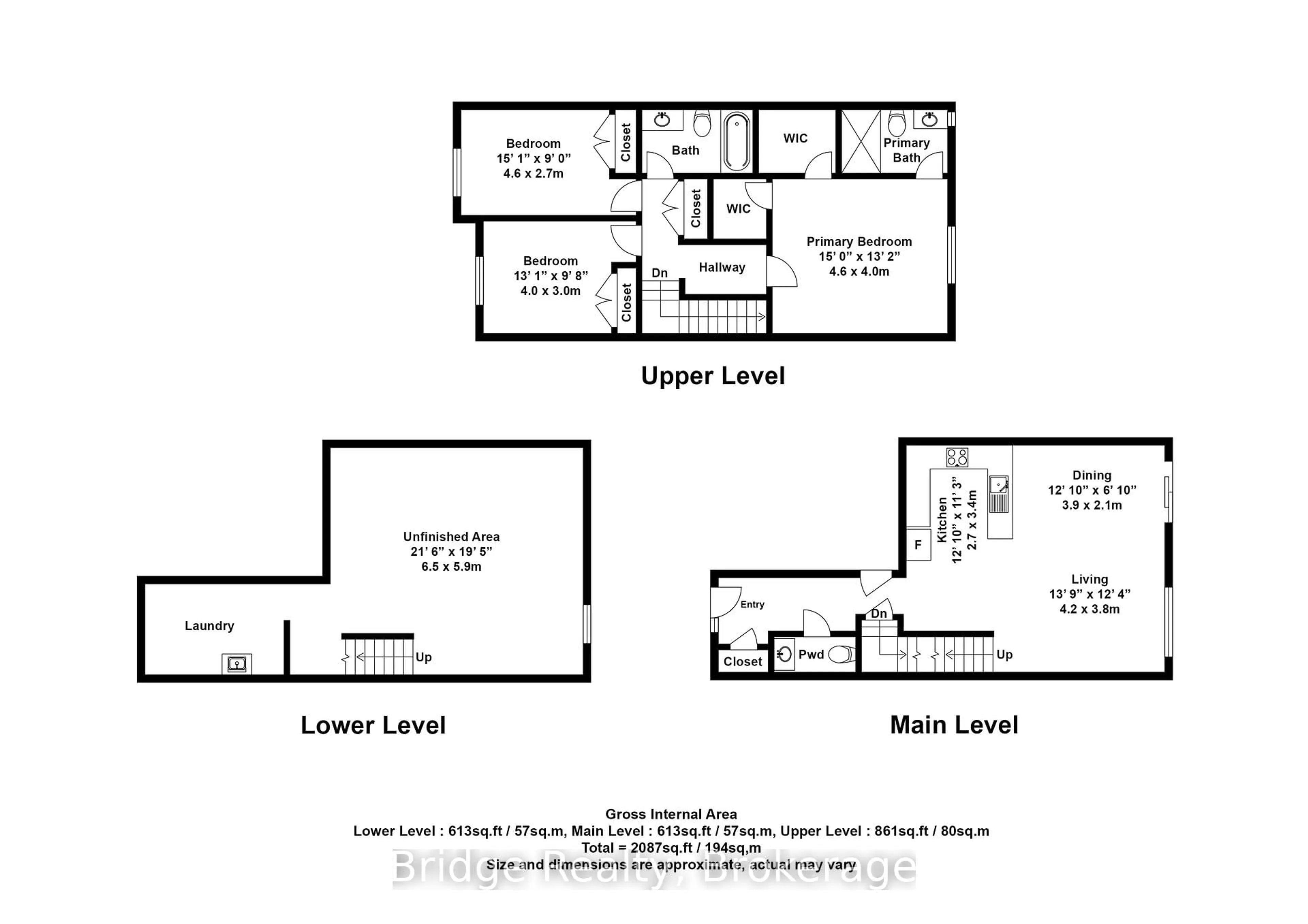 Floor plan for 1016 Oakcrossing Gate #10, London North Ontario N6G 0H1
