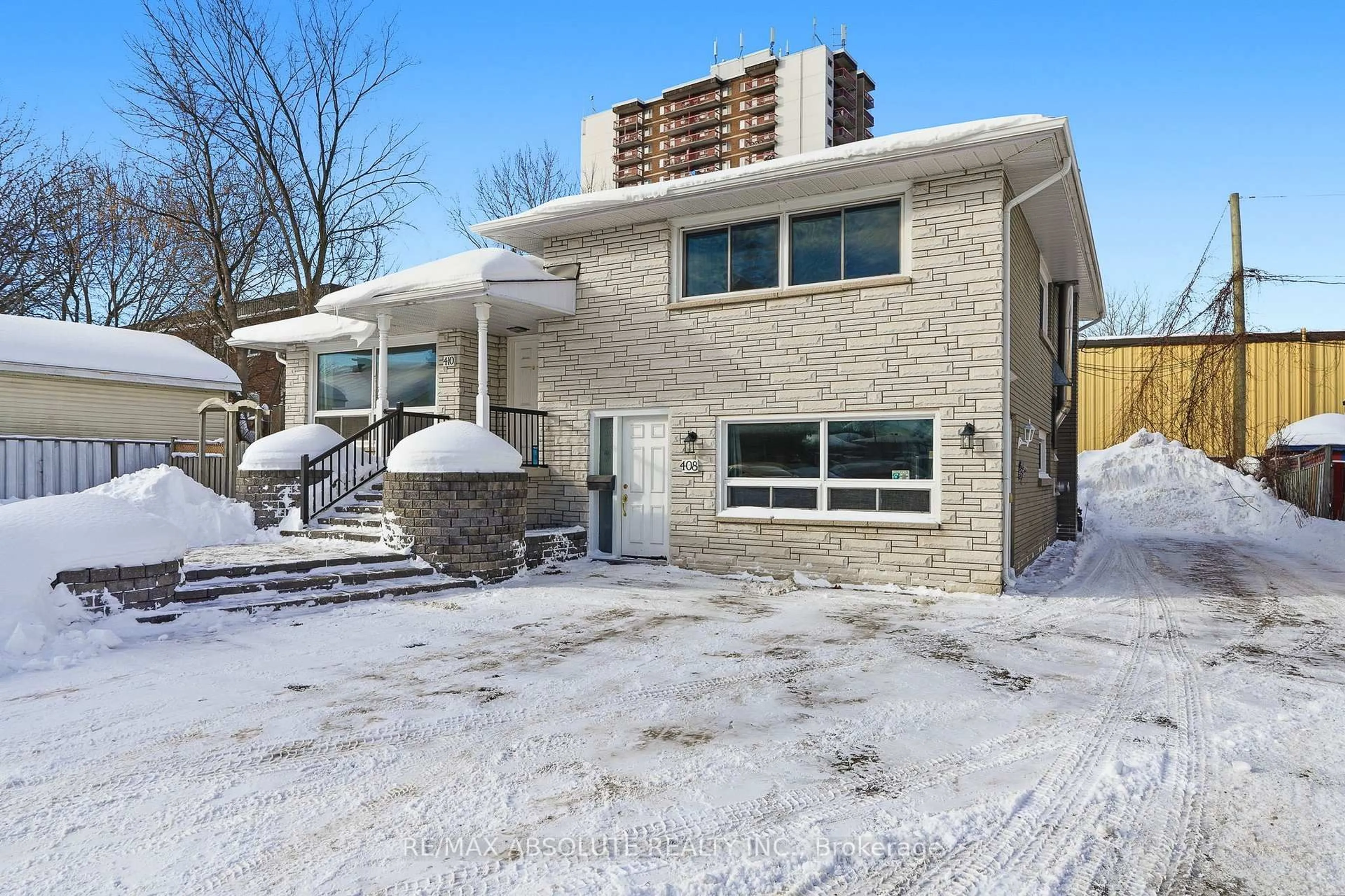 Home with brick exterior material, street for 408-410 ALLEN Blvd, Ottawa Ontario K1L 7B5