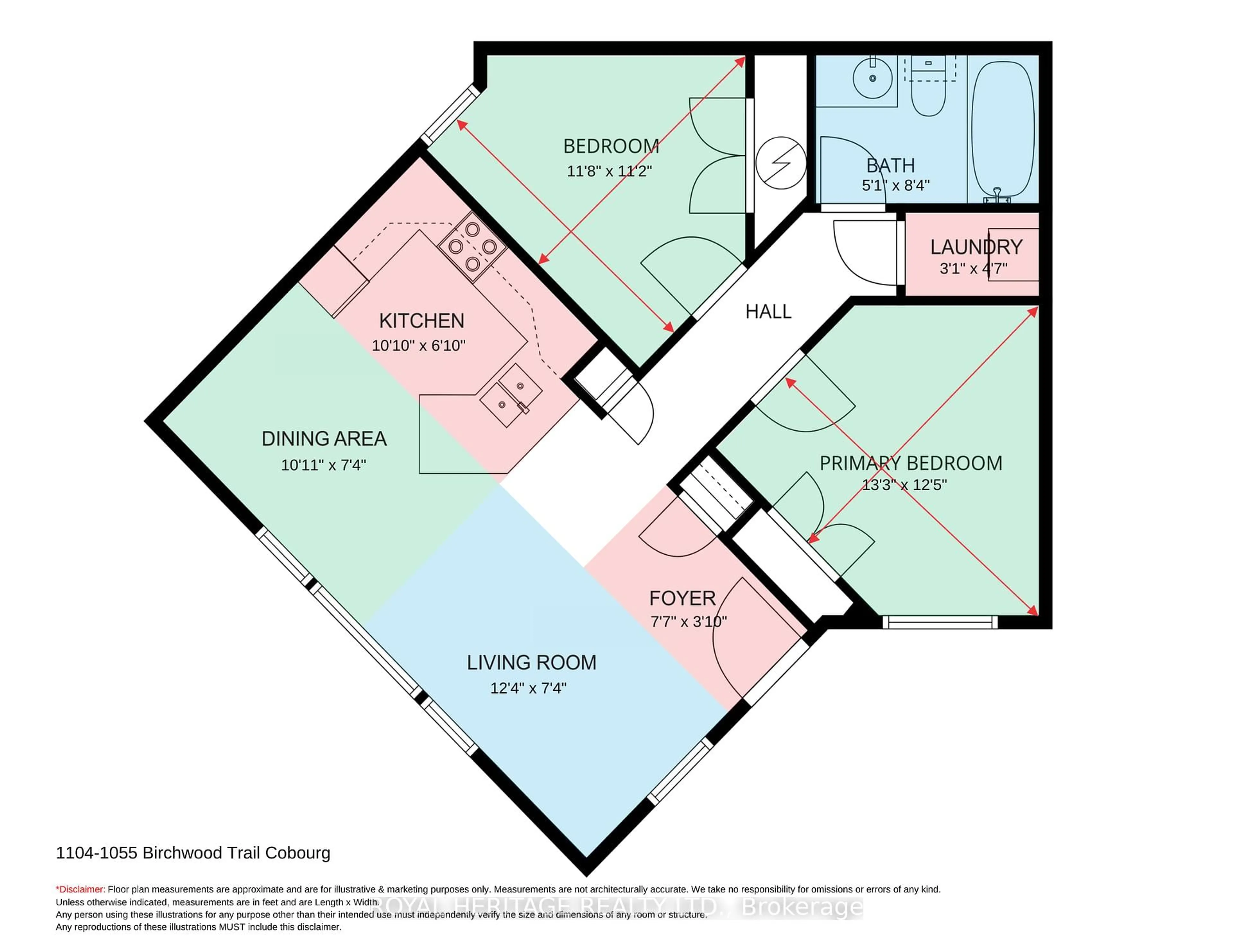 Floor plan for 1055 Birchwood Tr #1104, Cobourg Ontario K9A 5Y2
