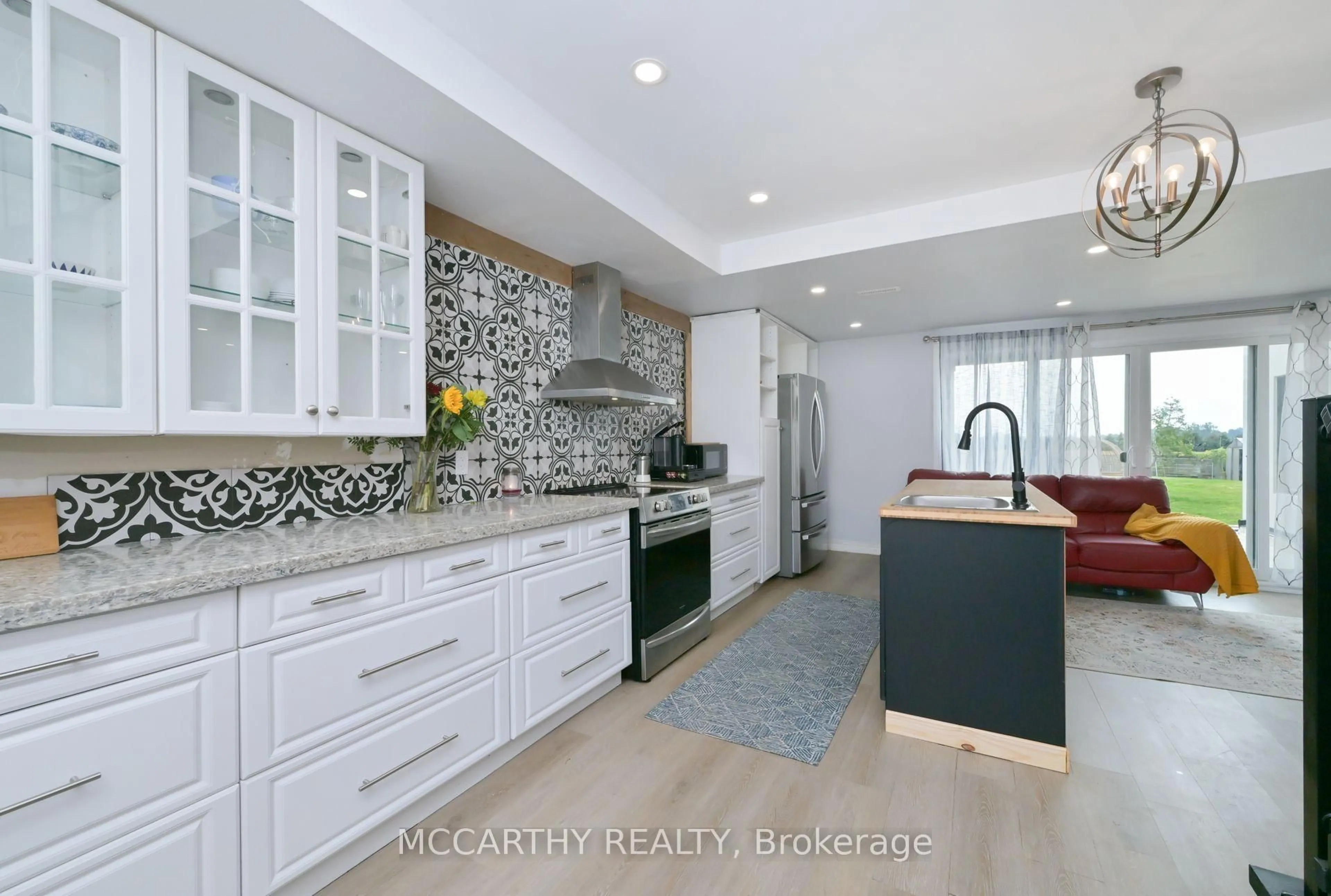 Contemporary kitchen, ceramic/tile floor for 23 Wood St, Wellington North Ontario N0G 1N0