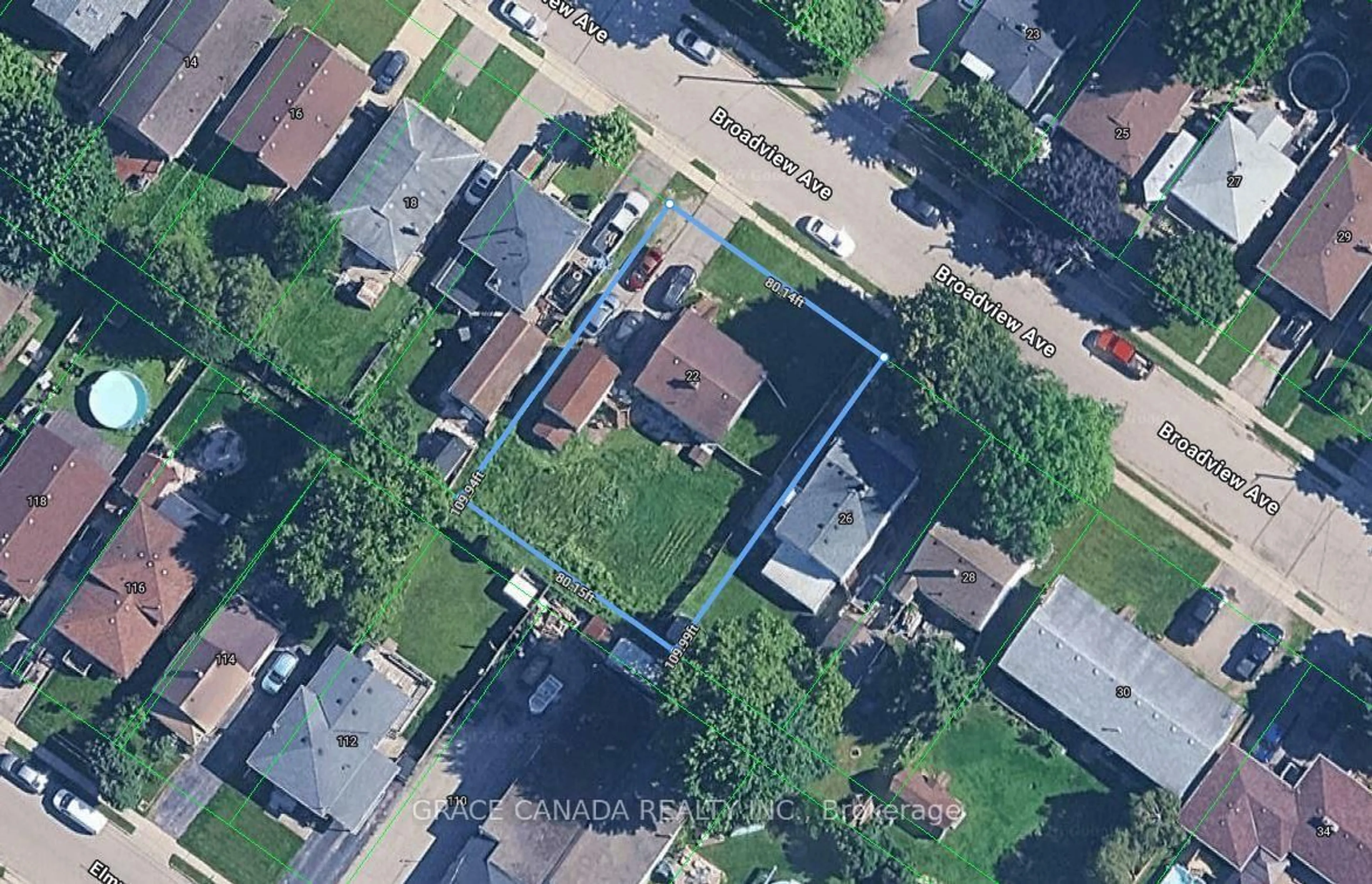 A pic from outside/outdoor area/front of a property/back of a property/a pic from drone, street for 22 BROADVIEW Ave, Cambridge Ontario N1R 3V7