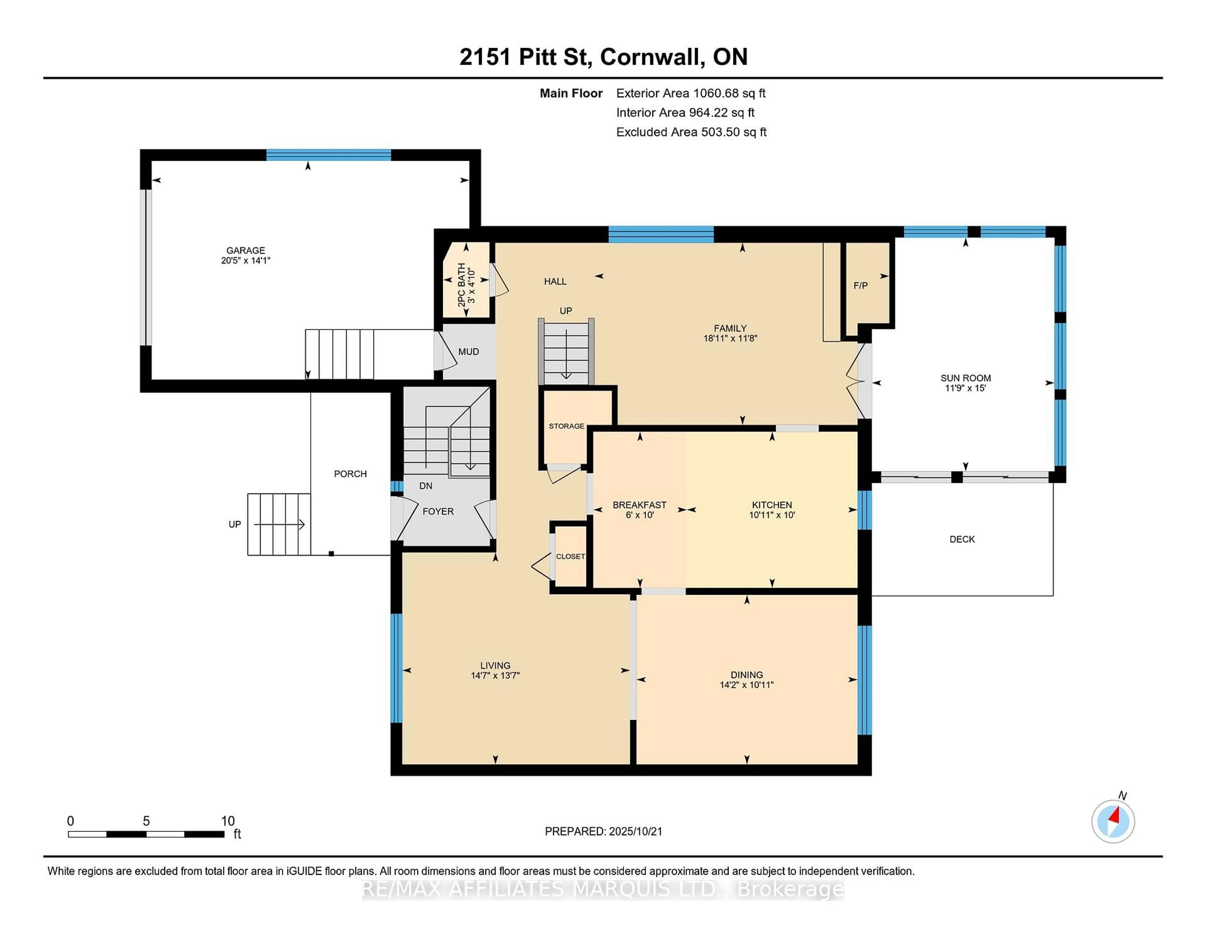 Floor plan for 2151 Pitt St, Cornwall Ontario K6K 1A1