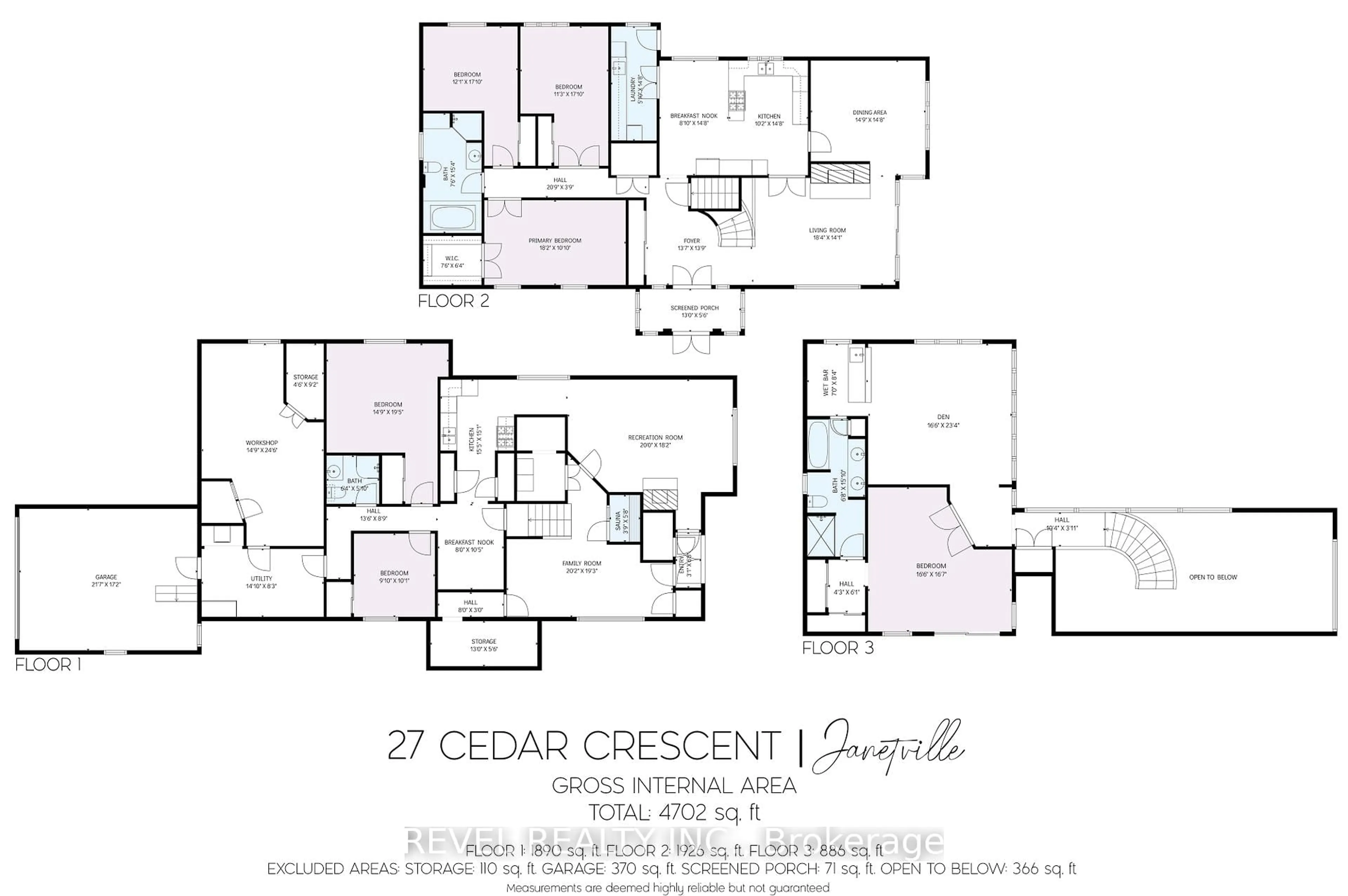Floor plan for 27 Cedar Cres, Kawartha Lakes Ontario L0B 1K0