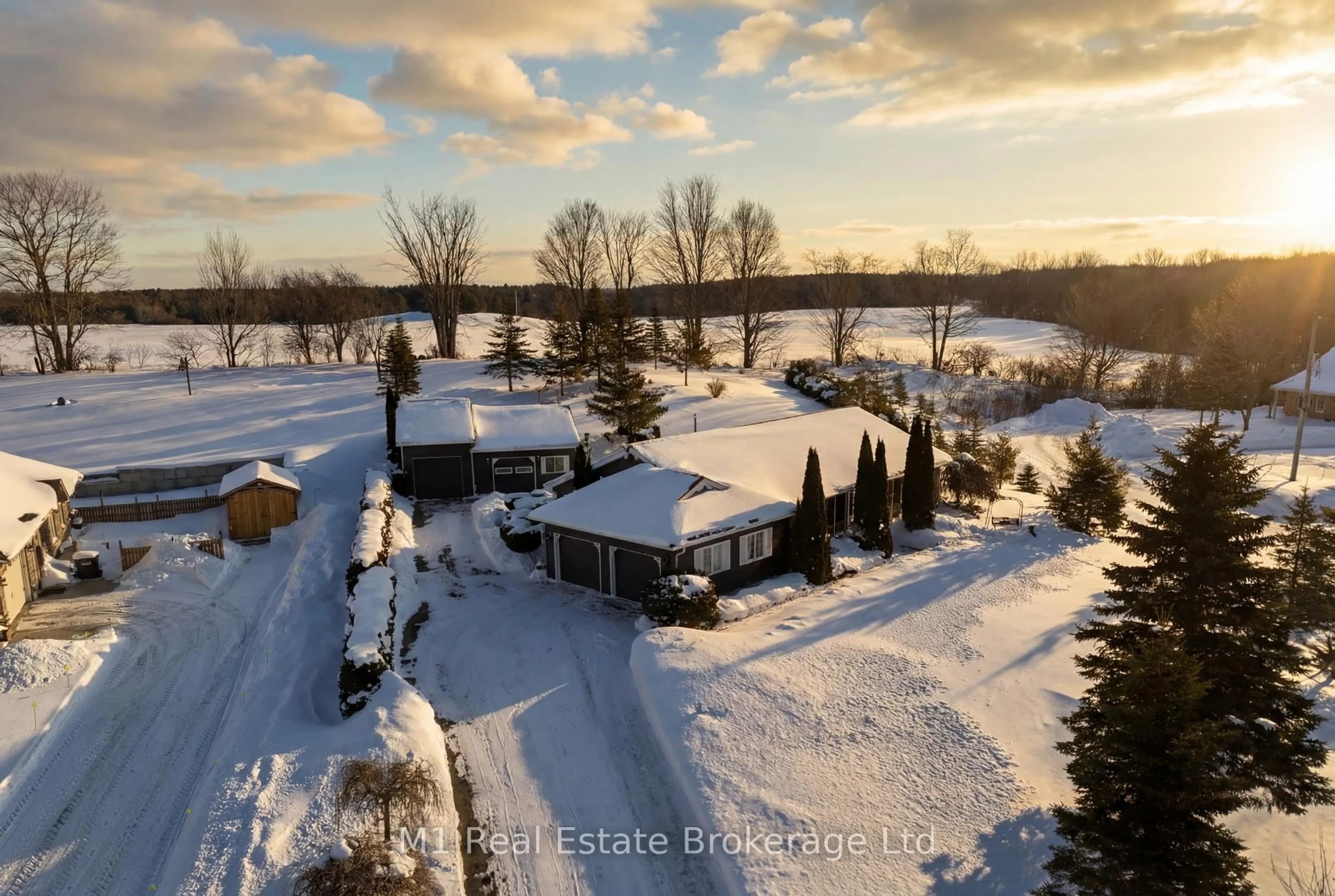 A pic from outside/outdoor area/front of a property/back of a property/a pic from drone, water/lake/river/ocean view for 2 Joanne Cres, Minto Ontario N0G 2L0