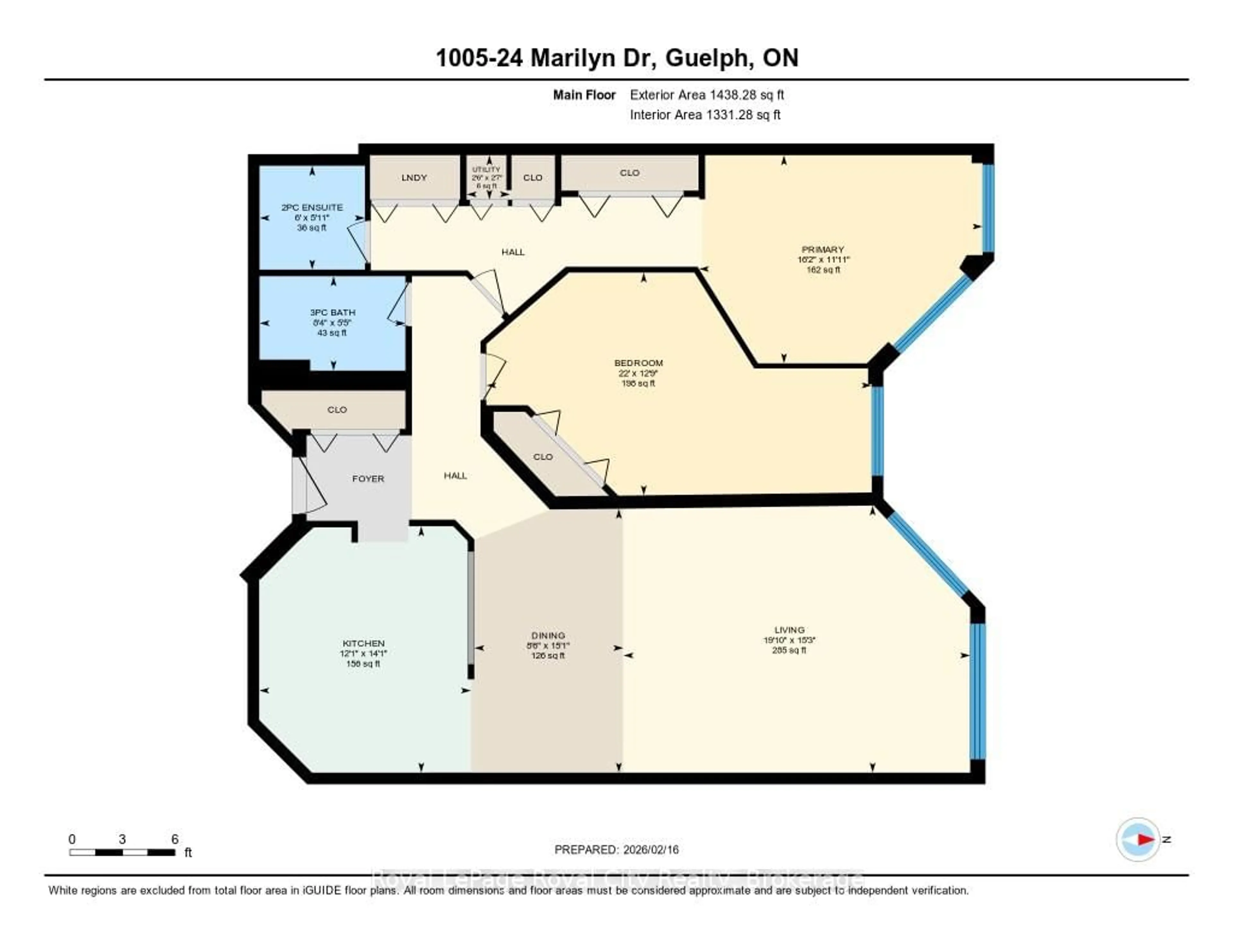 Floor plan for 24 Marilyn Dr #1005, Guelph Ontario N1H 8E9