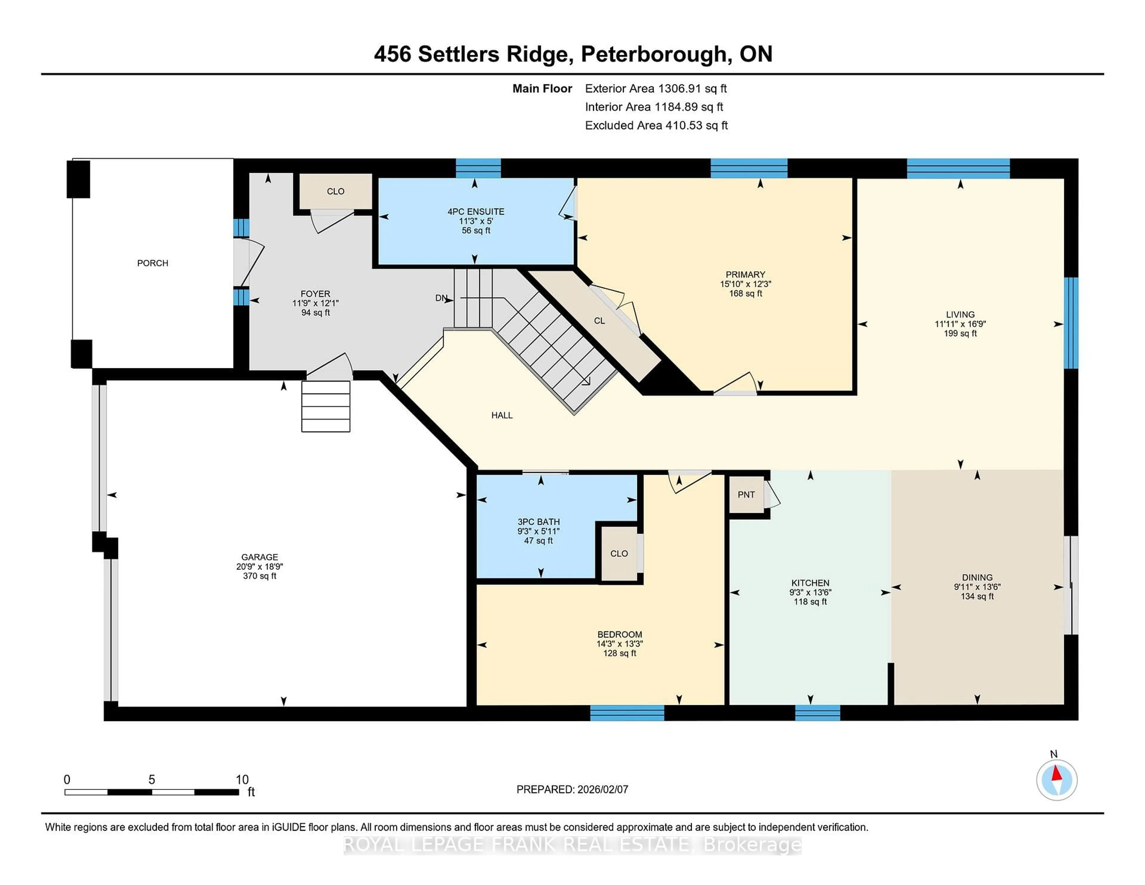 Floor plan for 456 Settlers Rdge, Peterborough Ontario K9L 2A4