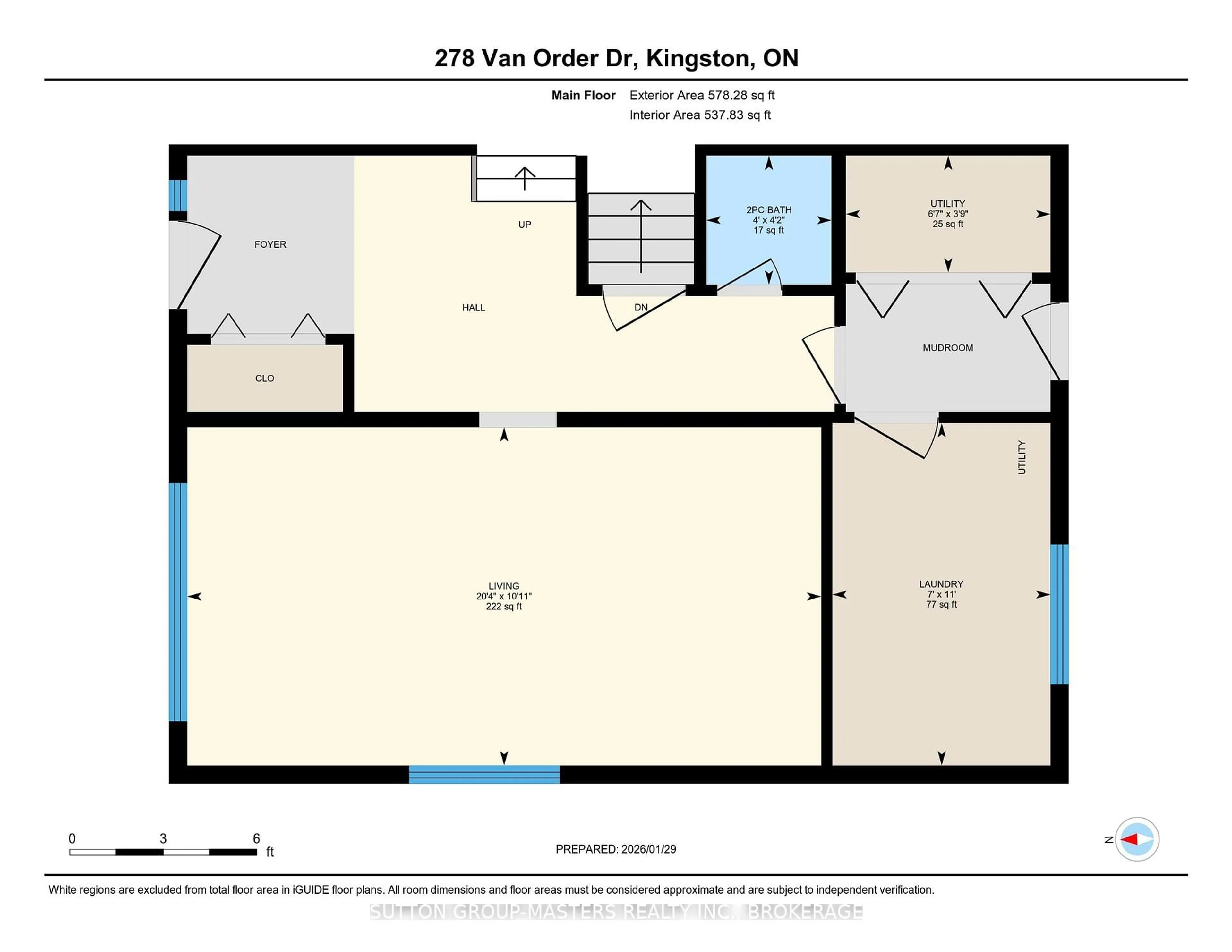 Floor plan for 278 Van Order Dr, Kingston Ontario K7M 1C3
