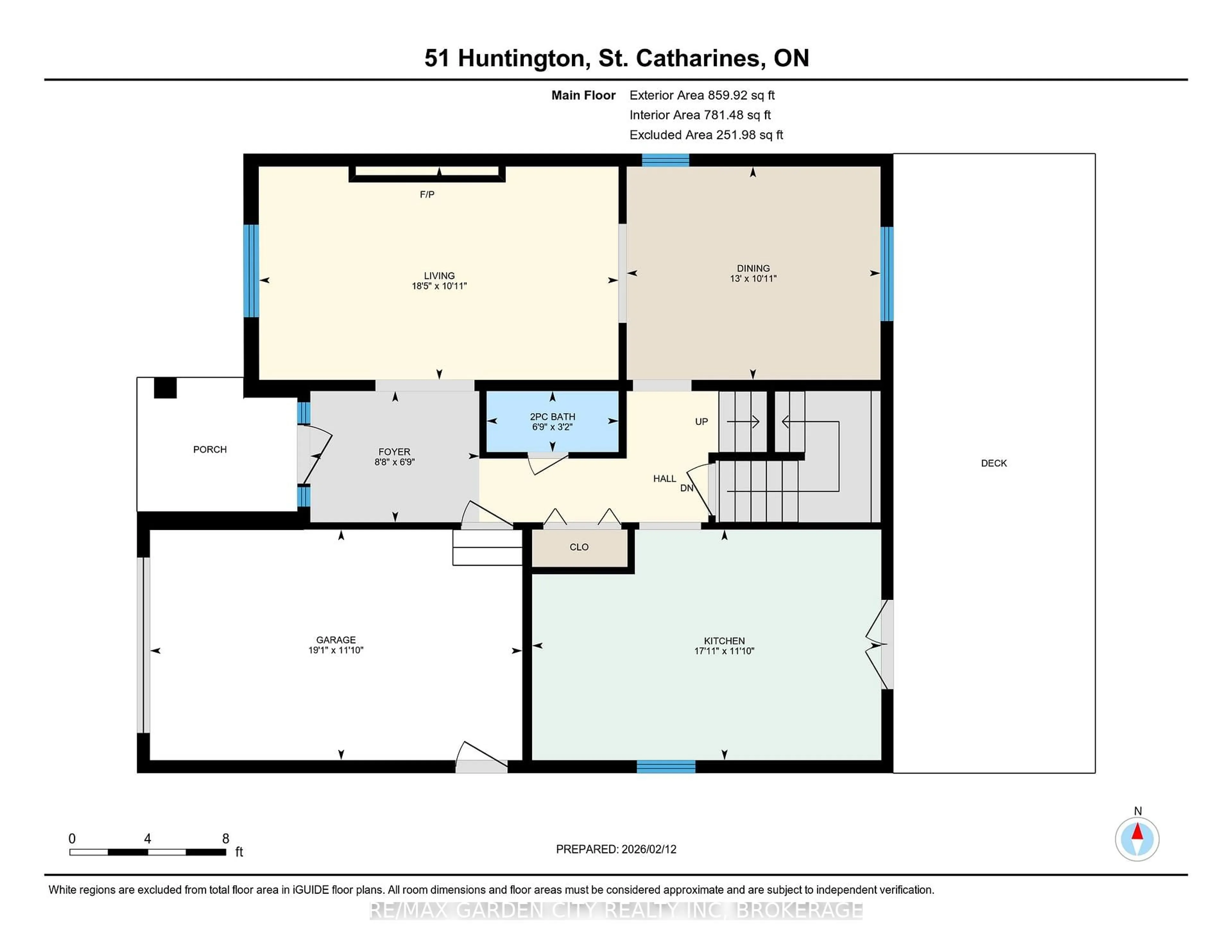 Floor plan for 51 Huntington Lane, St. Catharines Ontario L2S 3R5