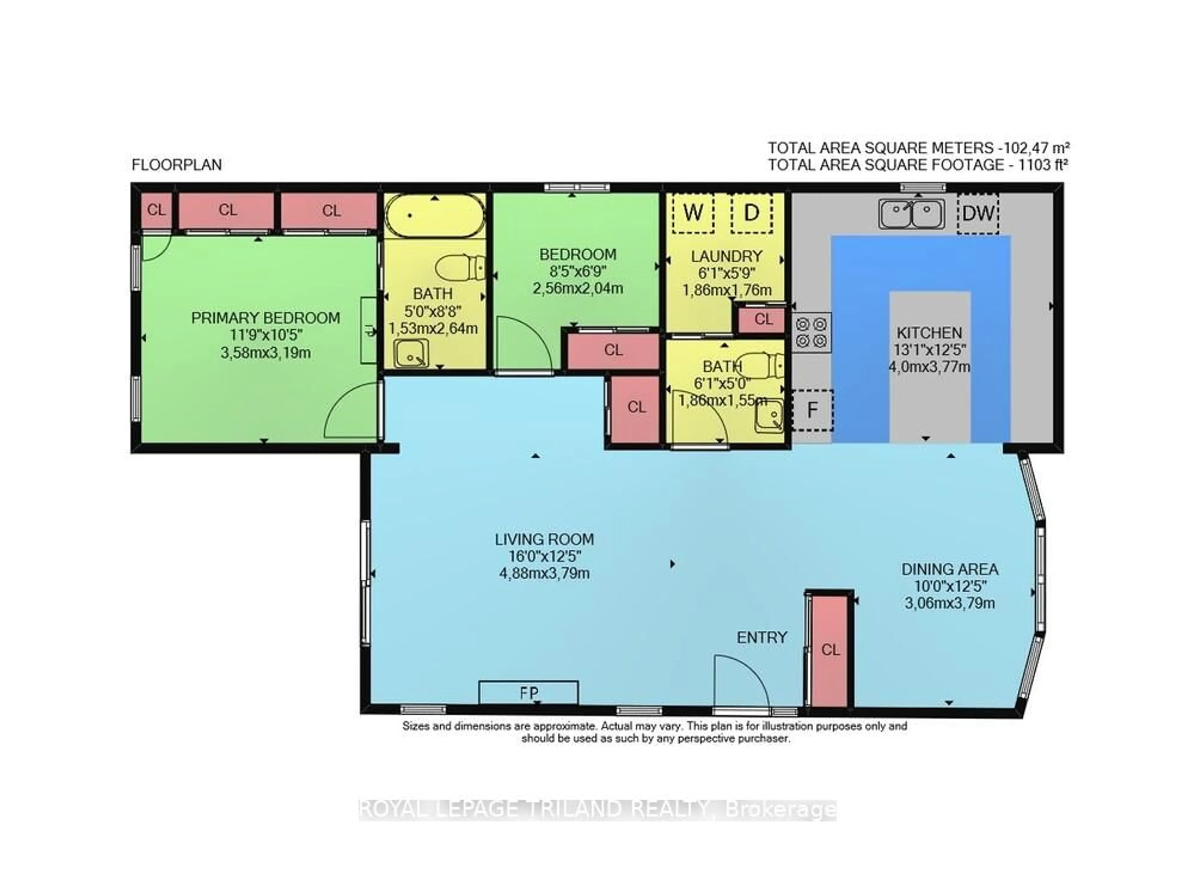 Floor plan for 22790 Amiens Rd #56, Middlesex Centre Ontario N0L 1R0