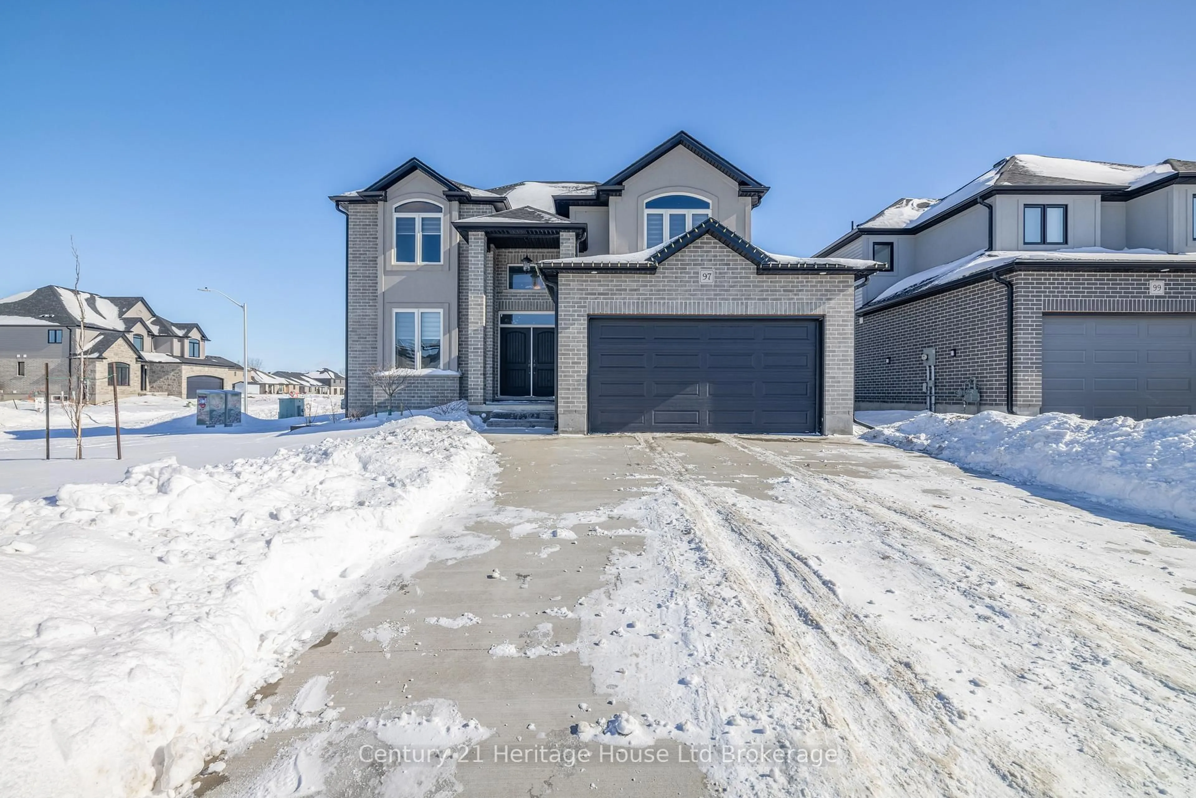 Home with brick exterior material, street for 97 Beech Blvd, Tillsonburg Ontario N4G 5S1