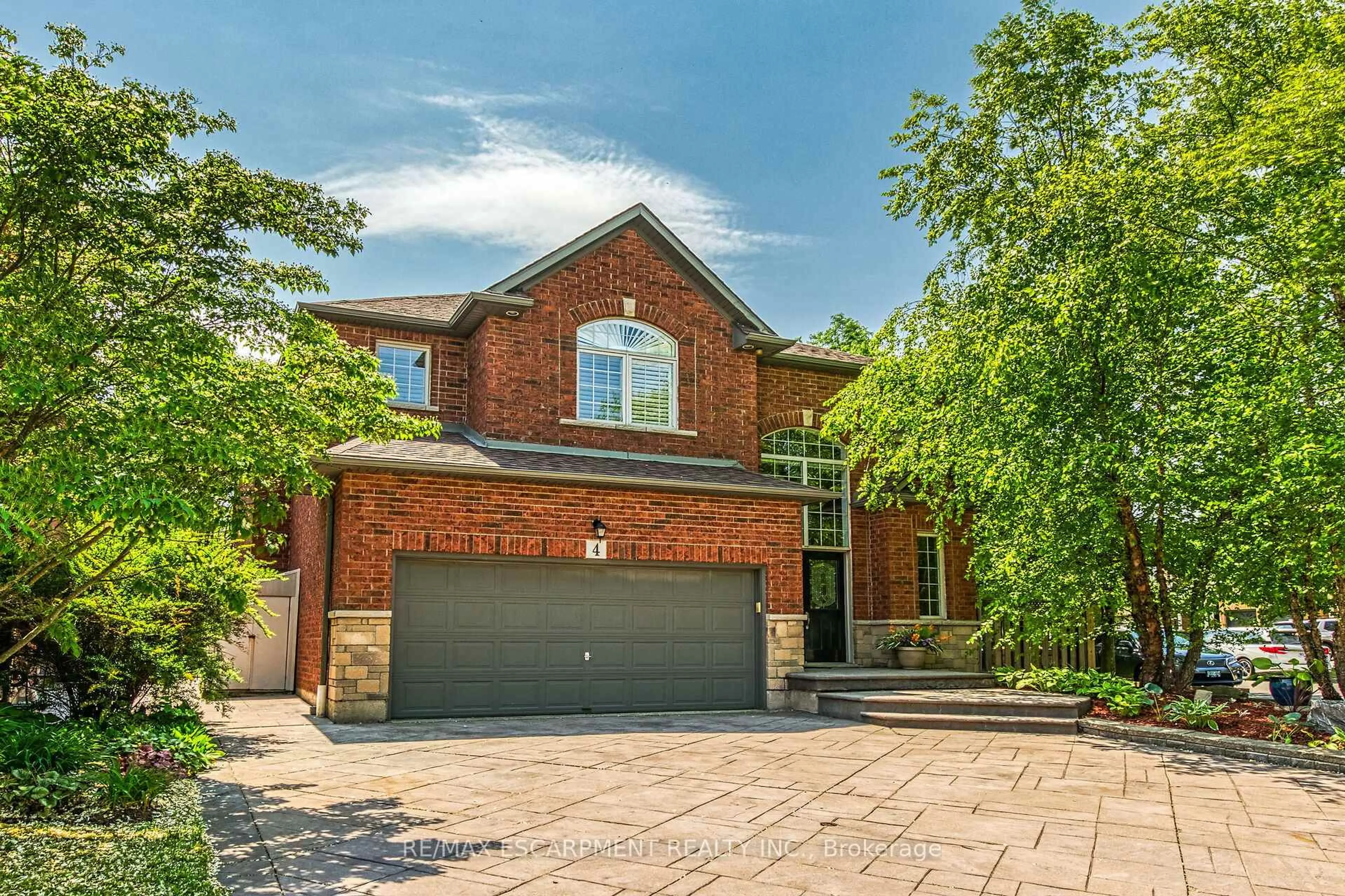 Home with brick exterior material, street for 4 Moonstone Crt, Hamilton Ontario L9B 2Y1
