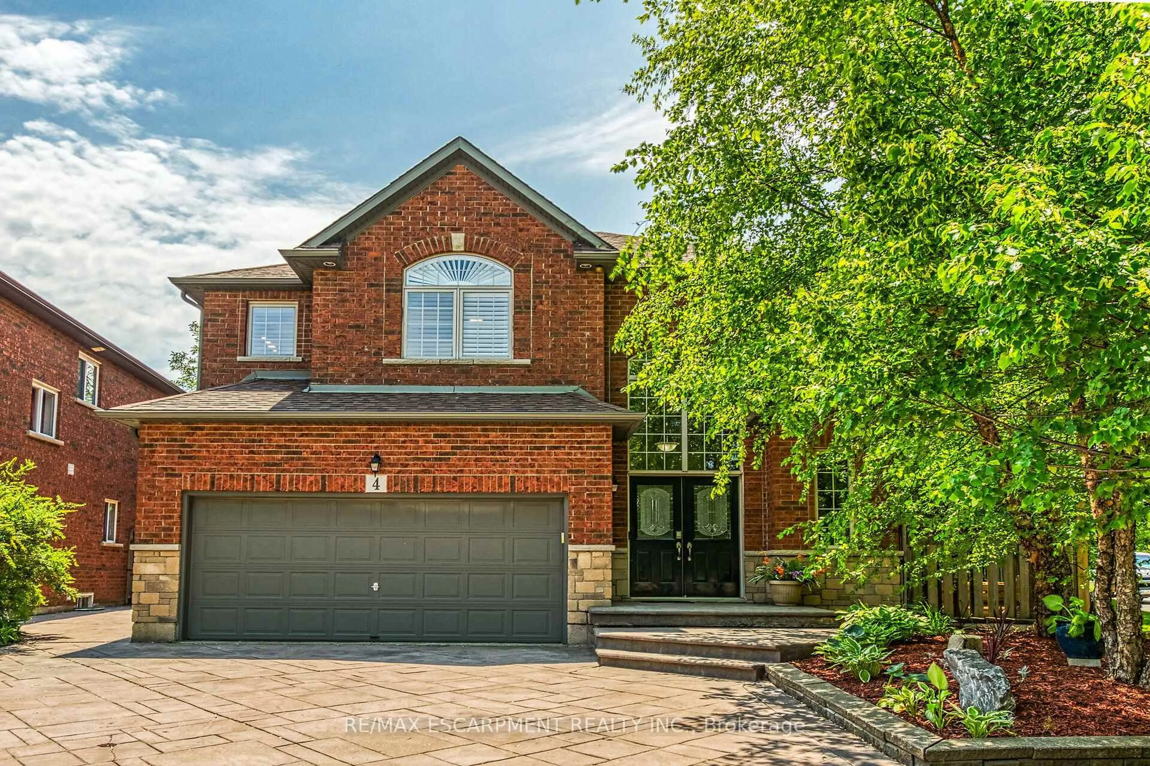 Home with brick exterior material, street for 4 Moonstone Crt, Hamilton Ontario L9B 2Y1