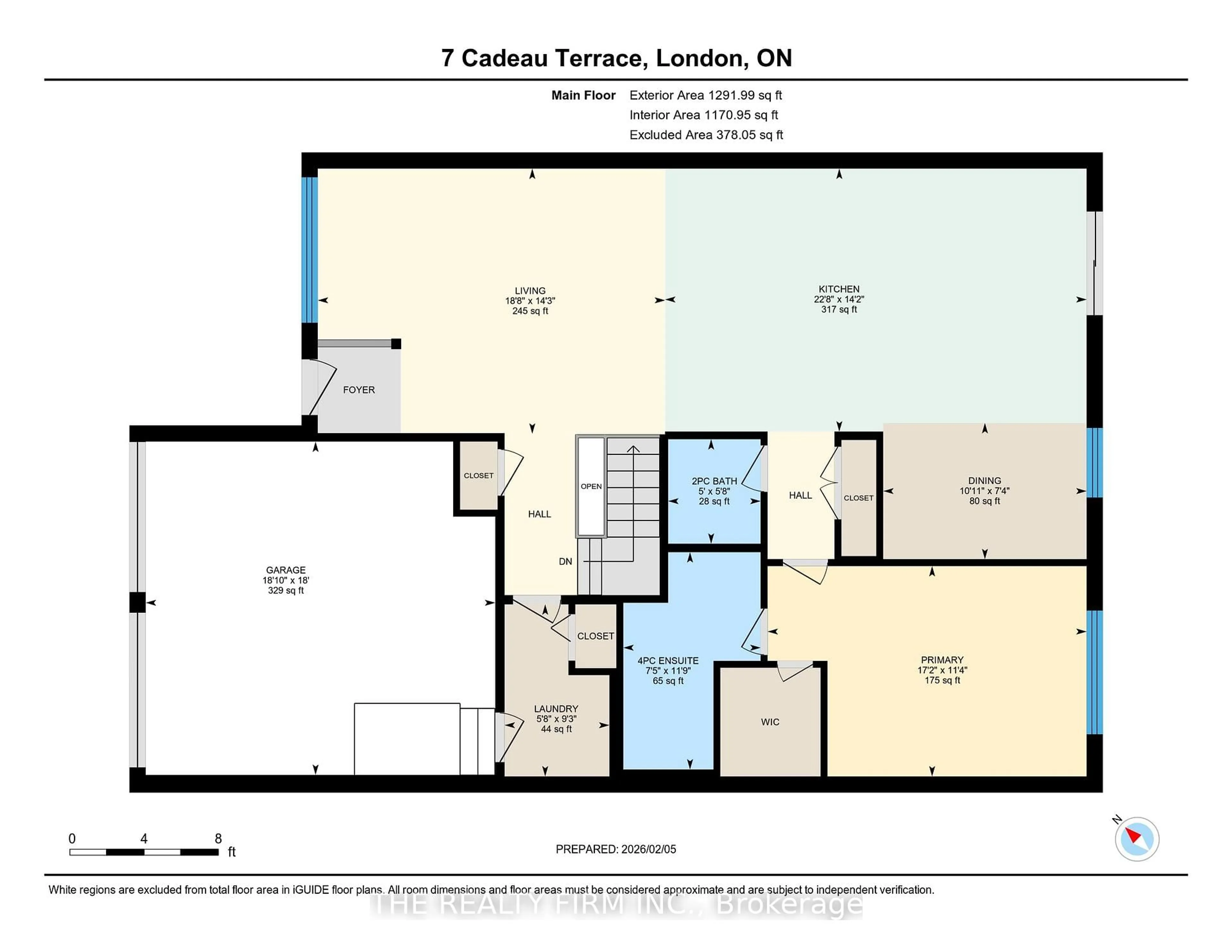 Floor plan for 9 Cadeau Terr #7, London South Ontario N6K 4T5