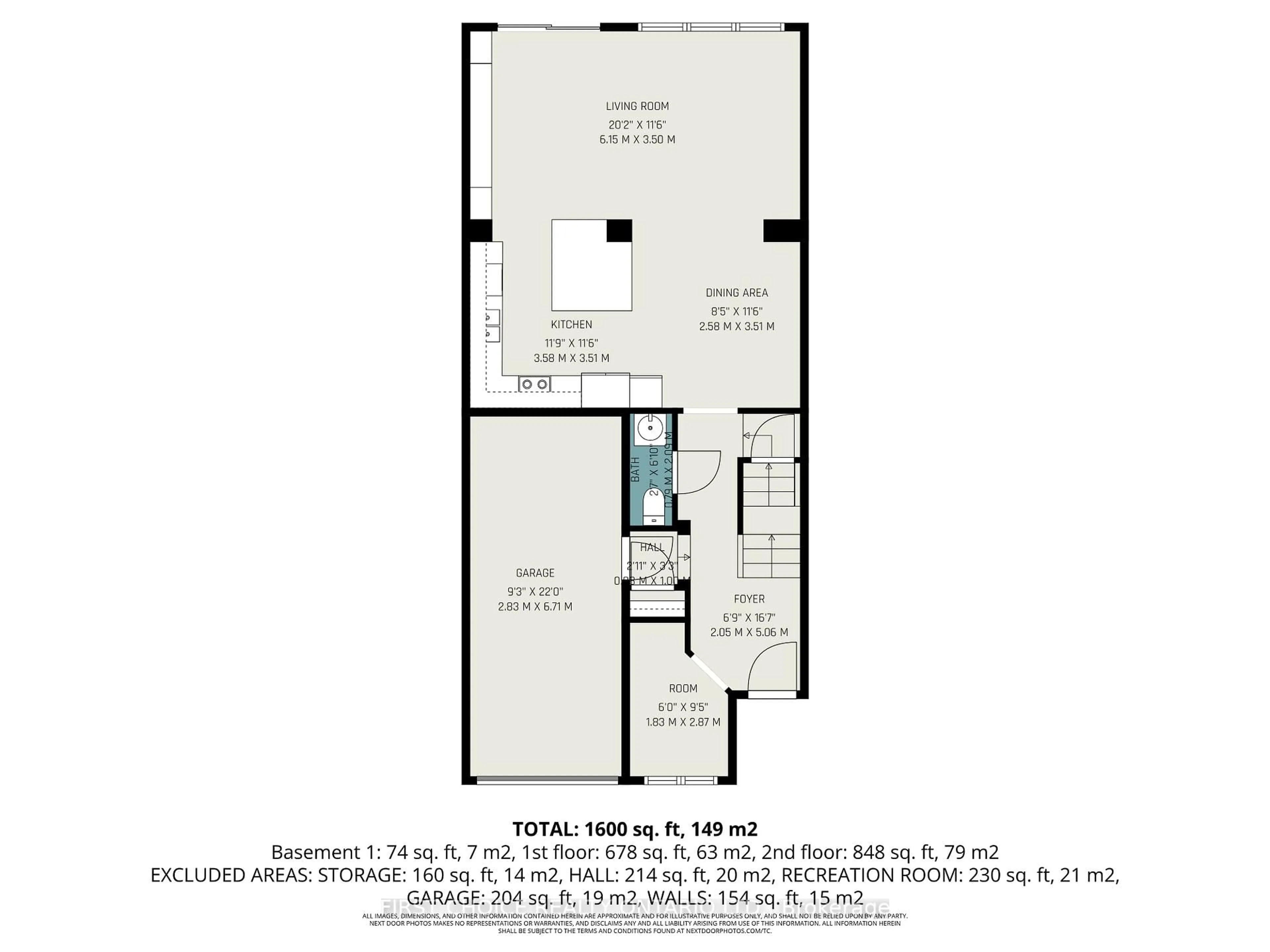 Floor plan for 622 Bluegill Ave, Ottawa Ontario K2J 5Y8