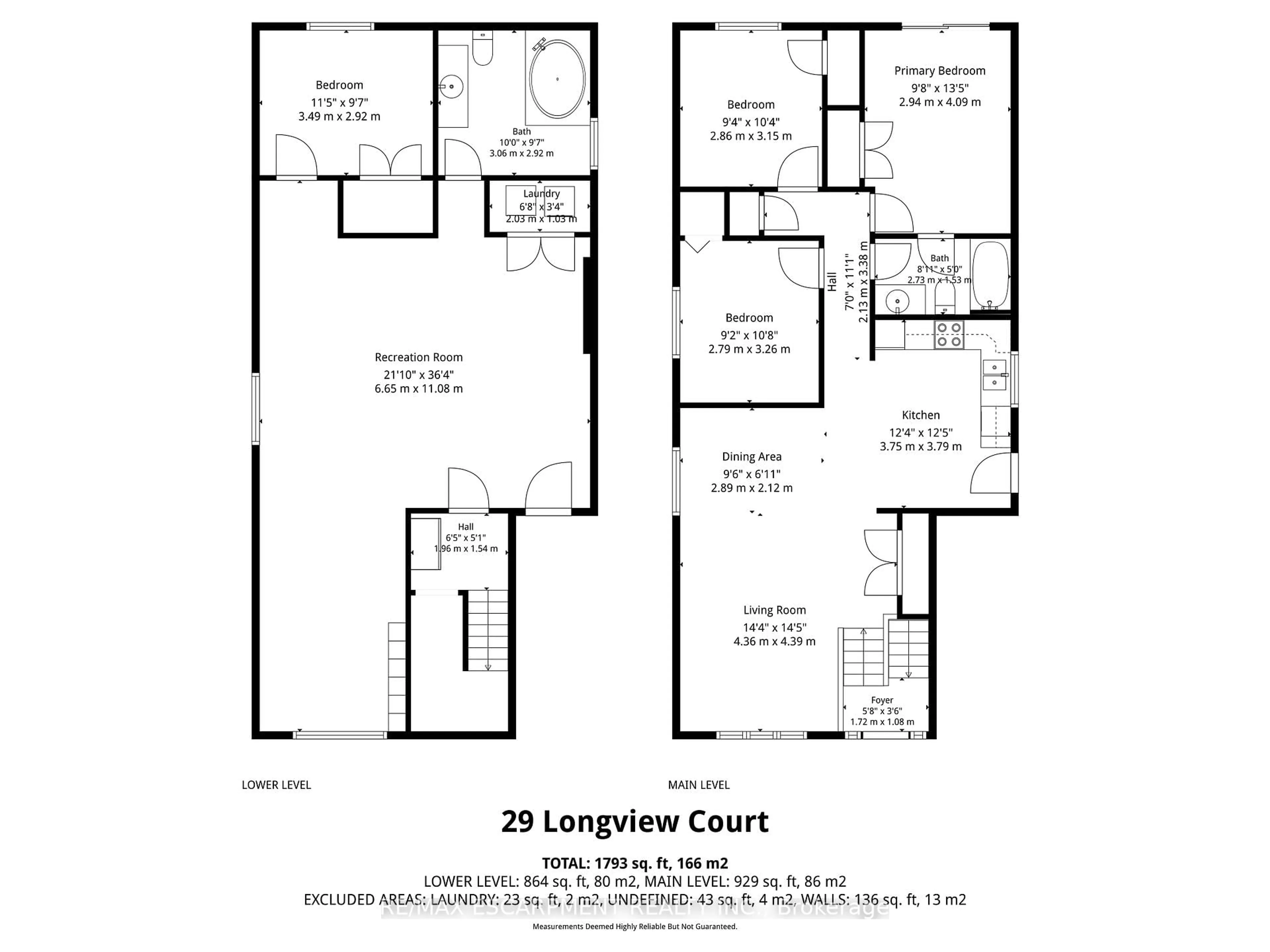 Floor plan for 29 Longview Crt, Hamilton Ontario L0R 1W0
