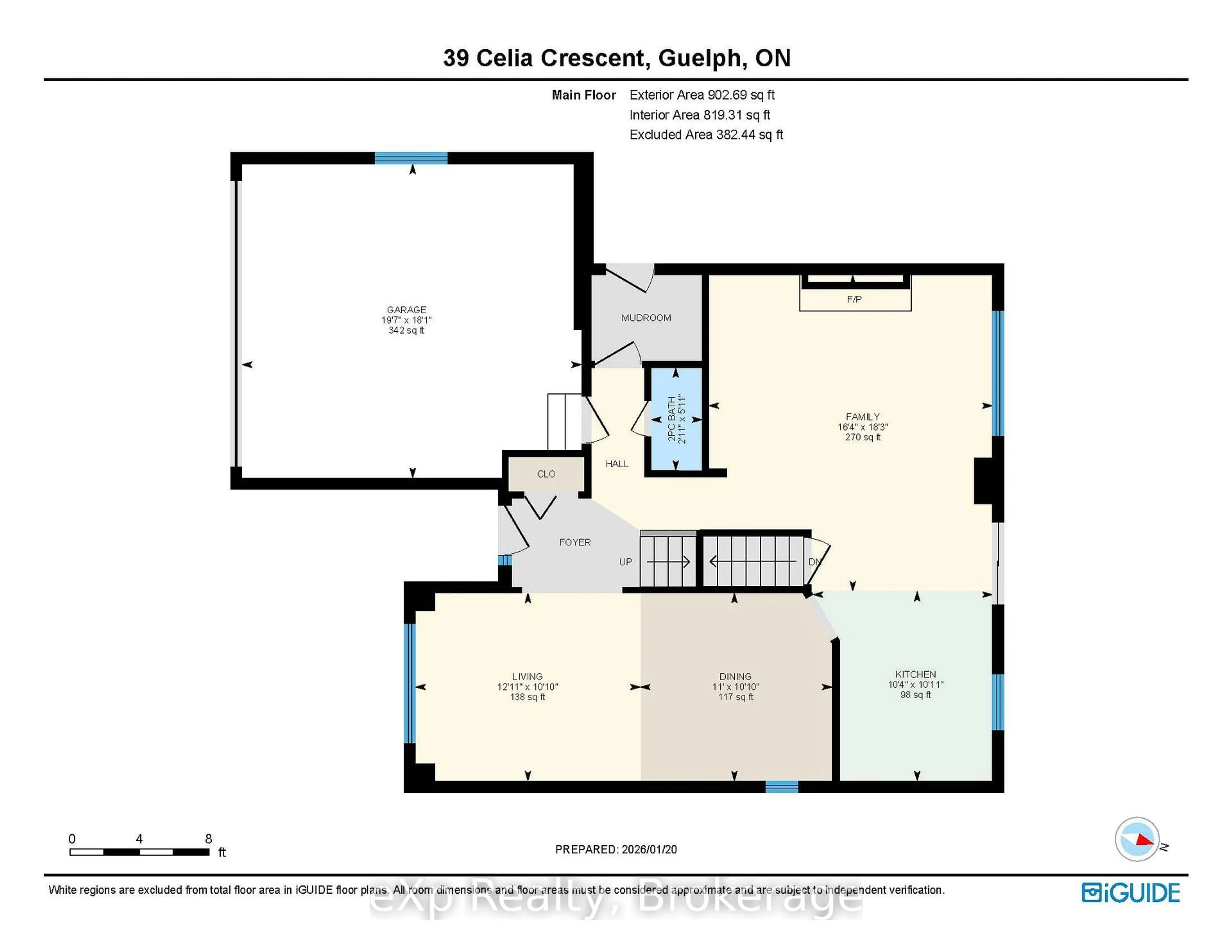 Floor plan for 39 Celia Cres, Guelph Ontario N1G 4R4